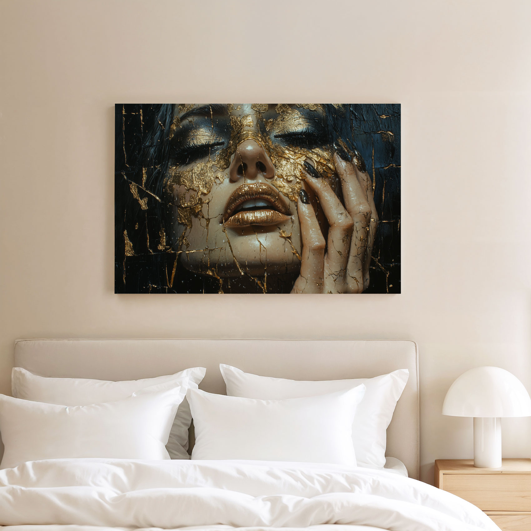 Gouden Glitter Gezicht - Afbeelding 8