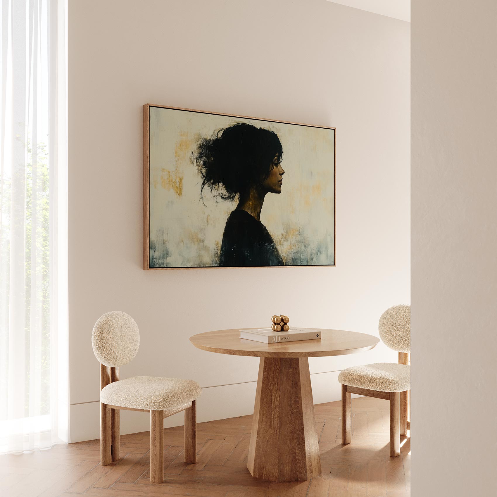 Stille vrouw in zwart-wit - Afbeelding 5