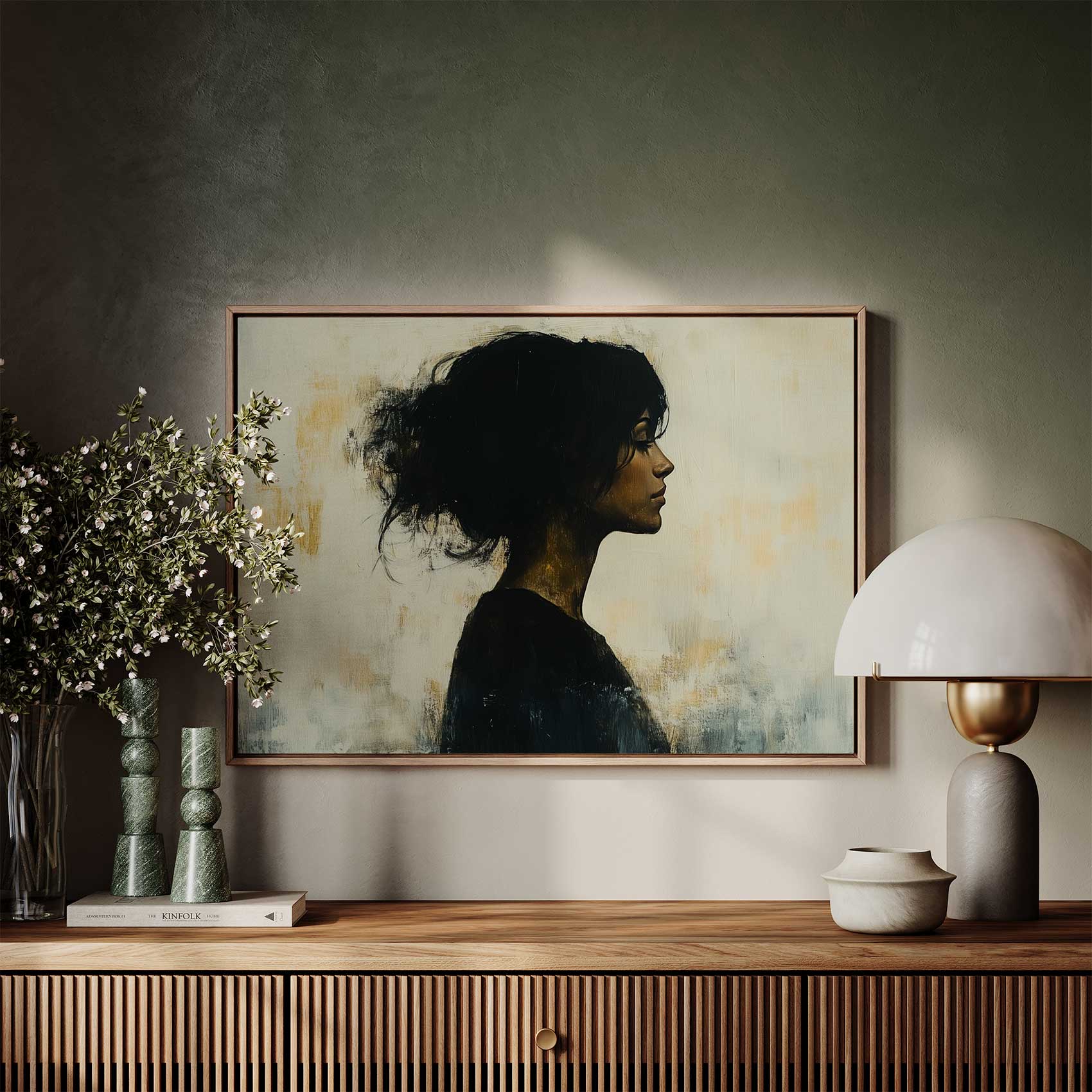 Stille vrouw in zwart-wit - Afbeelding 7