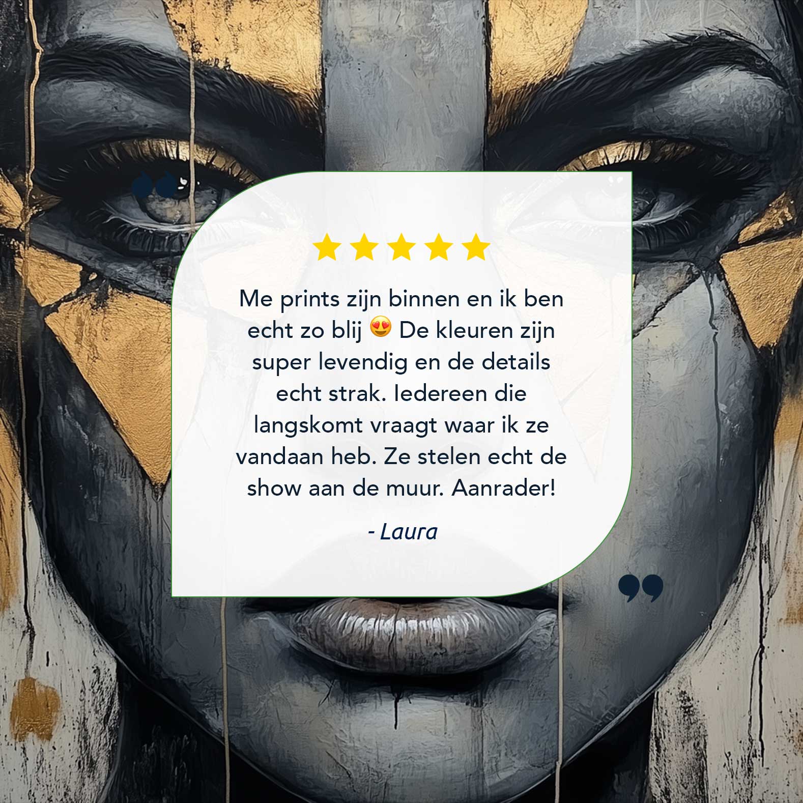Gouden Mystieke Vrouwenportret - Afbeelding 9