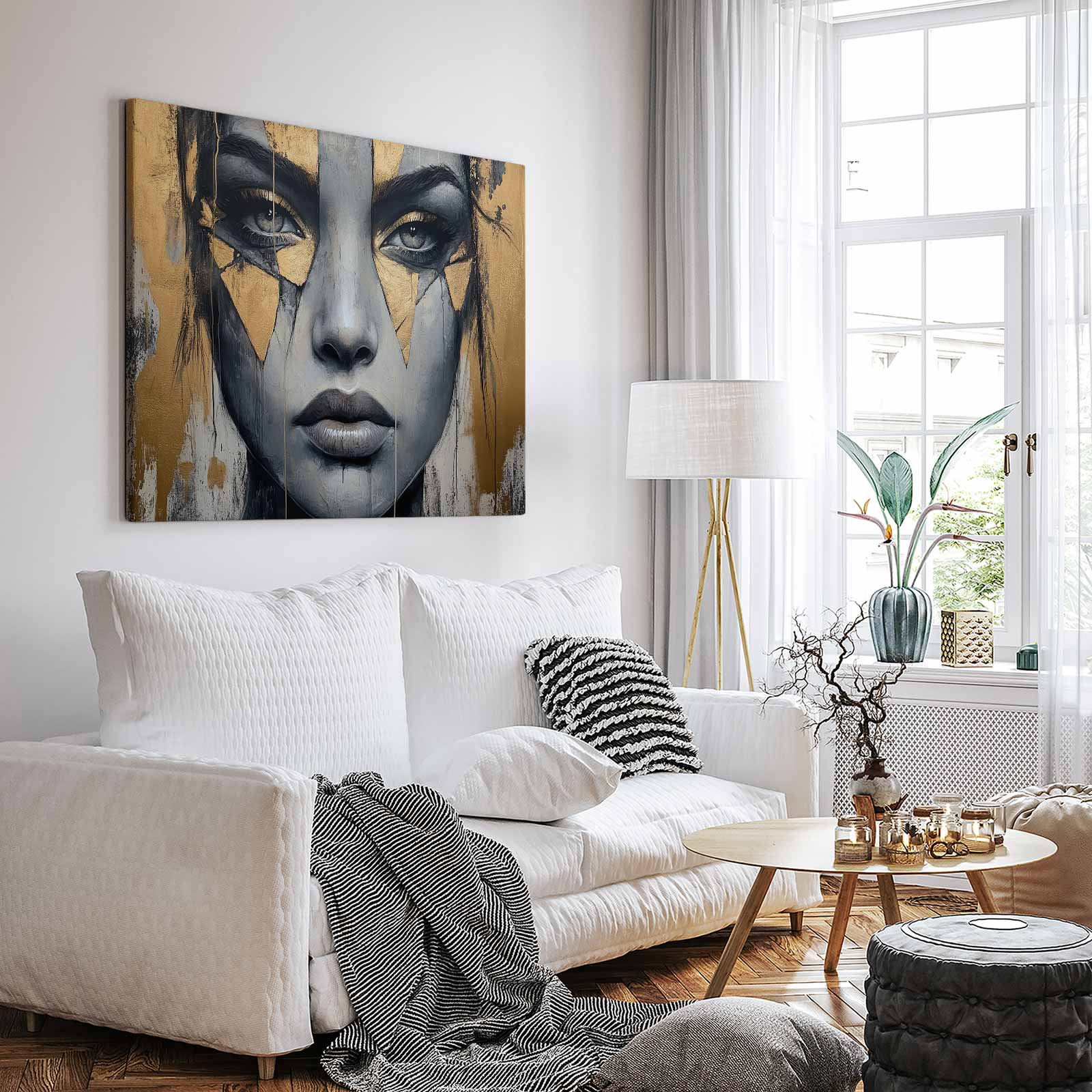 Gouden Mystieke Vrouwenportret - Afbeelding 3