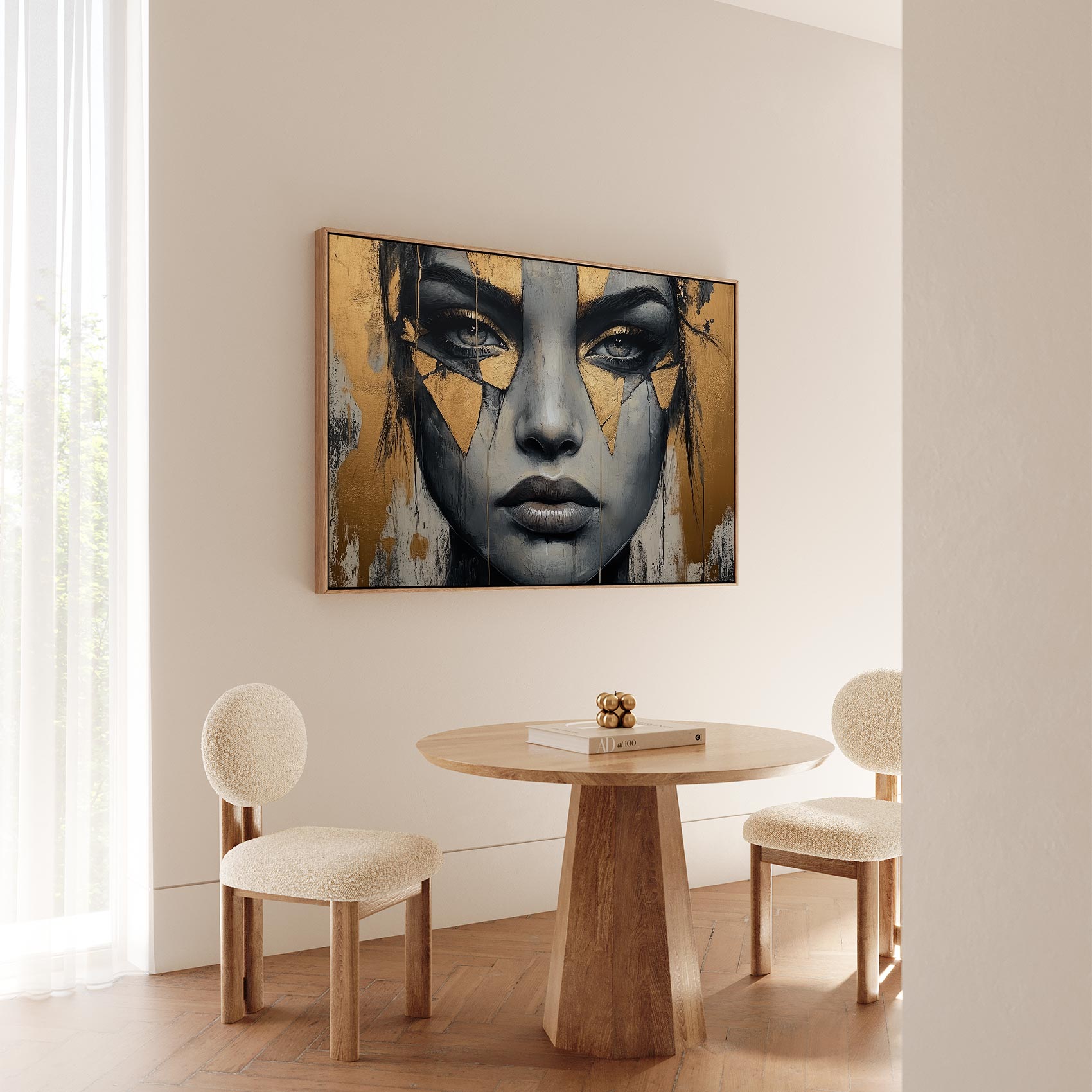 Gouden Mystieke Vrouwenportret - Afbeelding 5