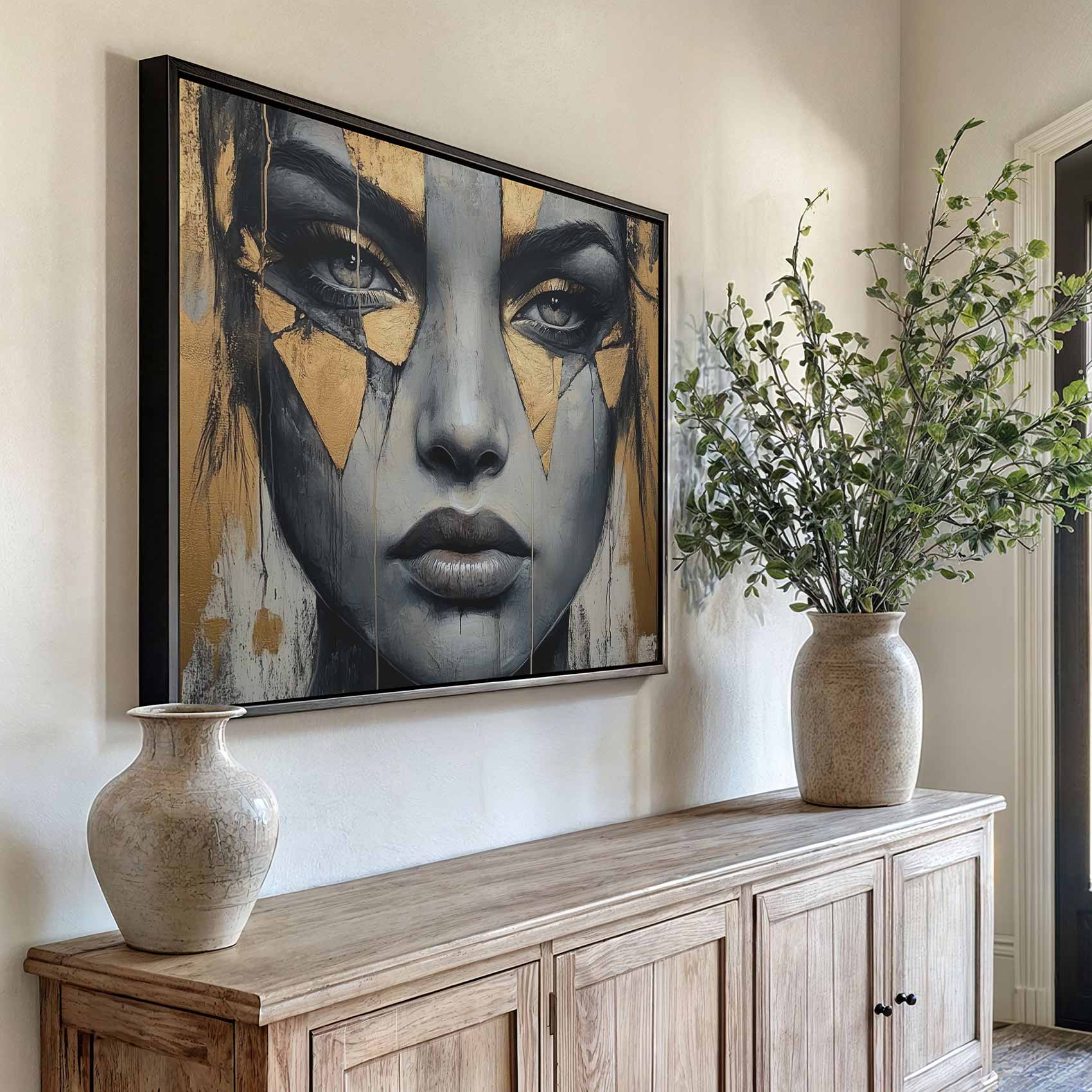 Gouden Mystieke Vrouwenportret - Afbeelding 6