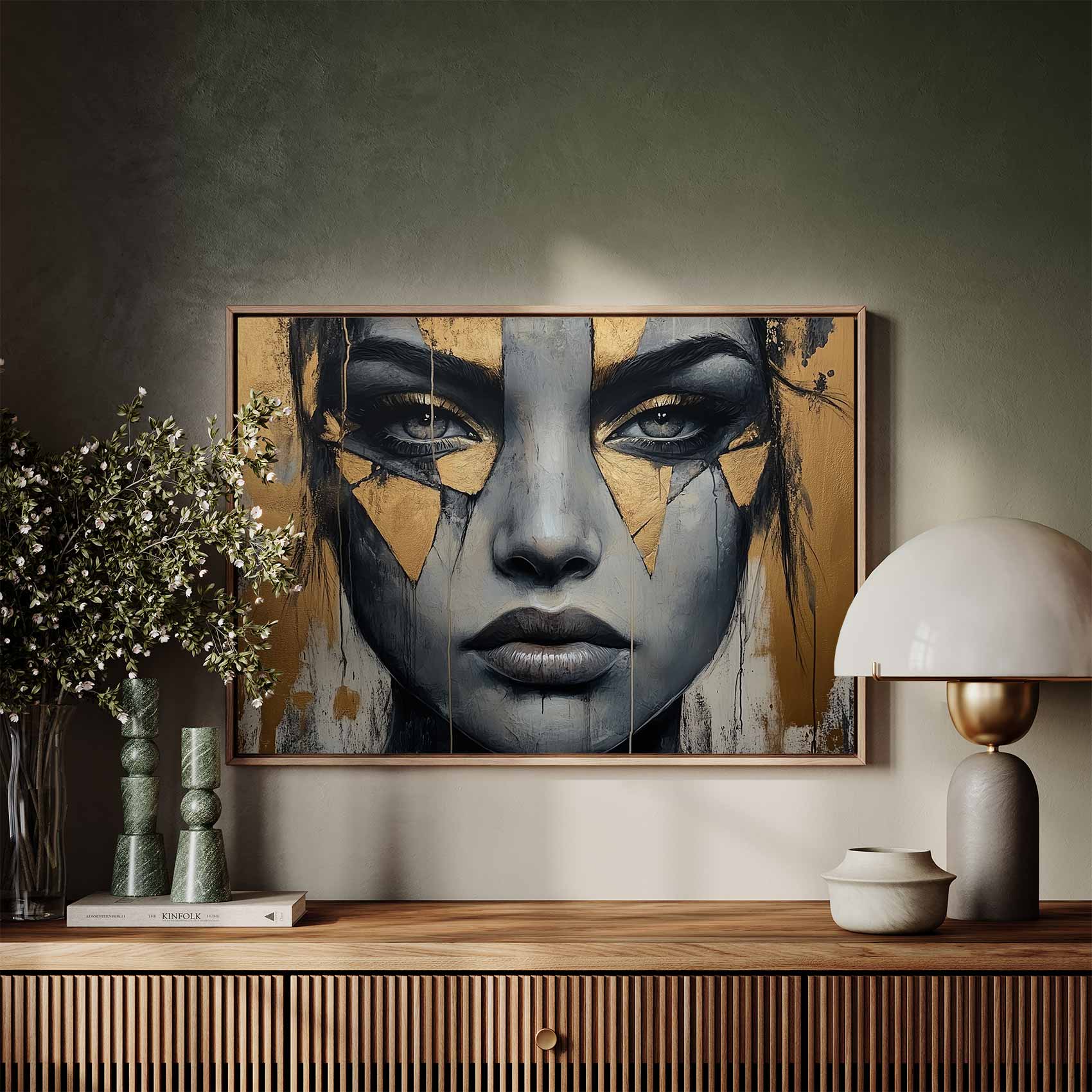Gouden Mystieke Vrouwenportret - Afbeelding 7