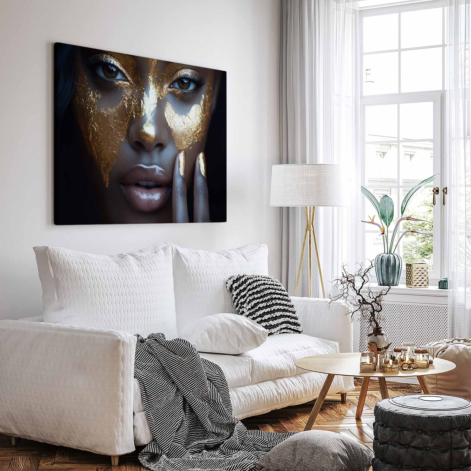 Gouden Glamour Gezichtssieraad - Afbeelding 3