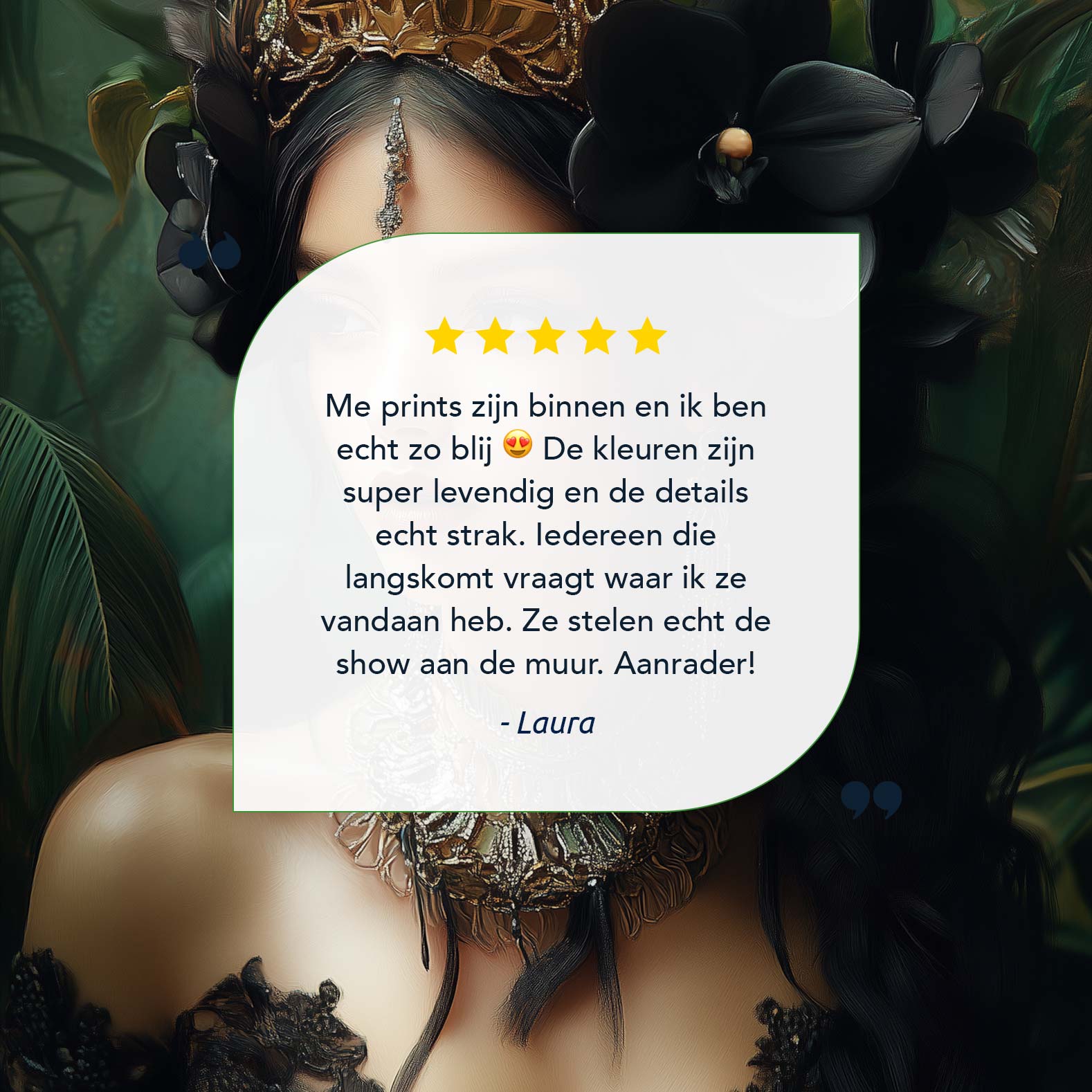 Koninklijke bloemenheaddress jurk - Afbeelding 9