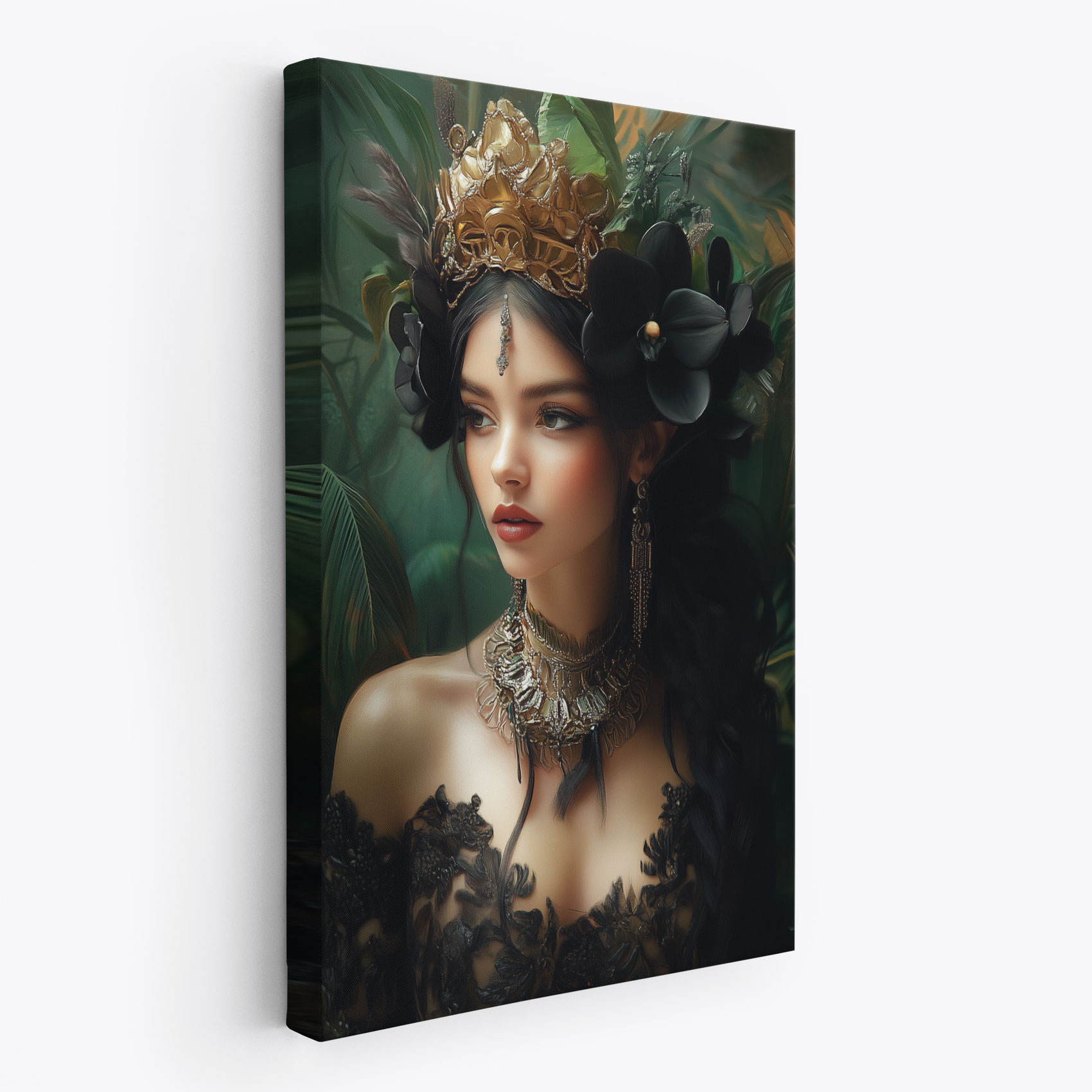 Koninklijke bloemenheaddress jurk