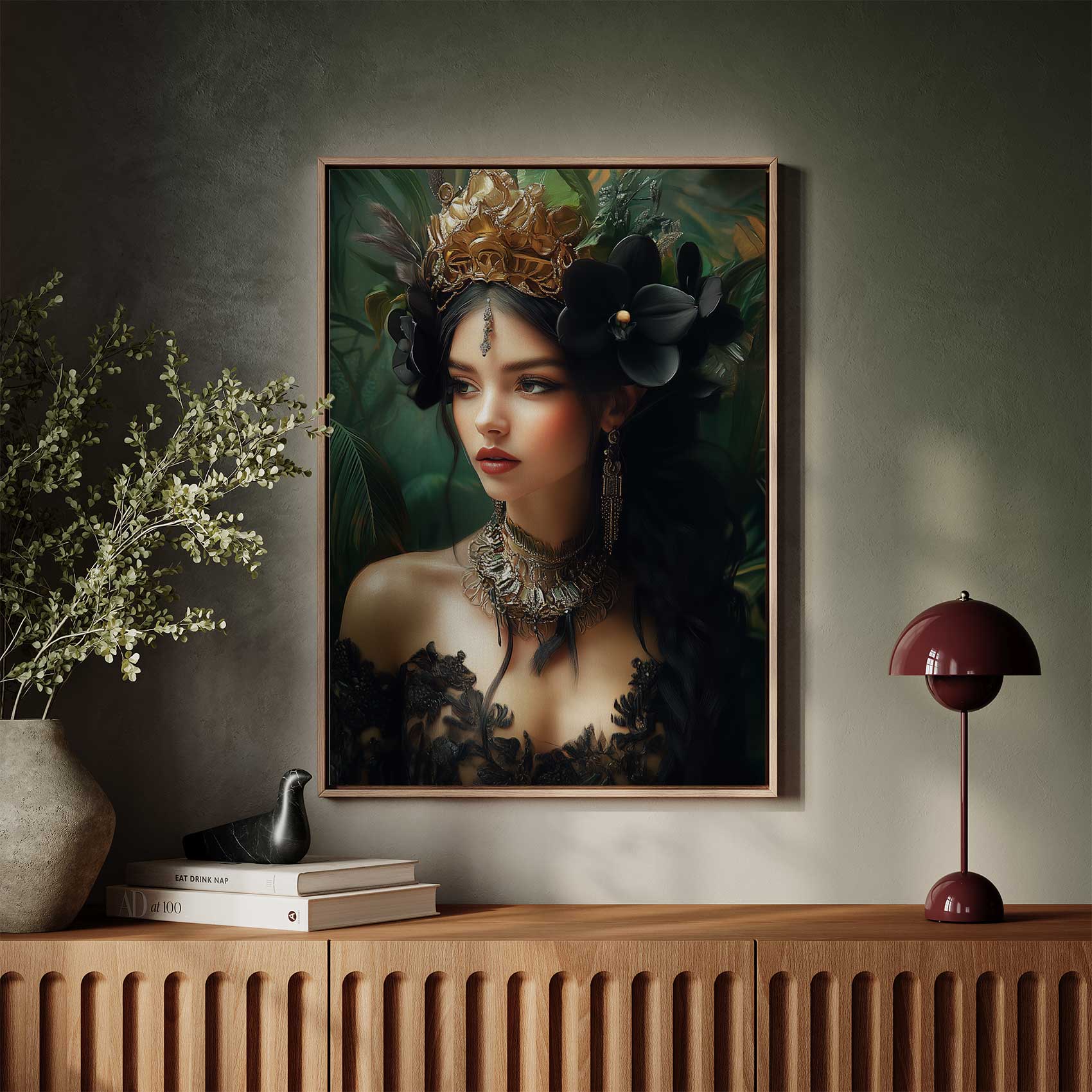 Koninklijke bloemenheaddress jurk - Afbeelding 3