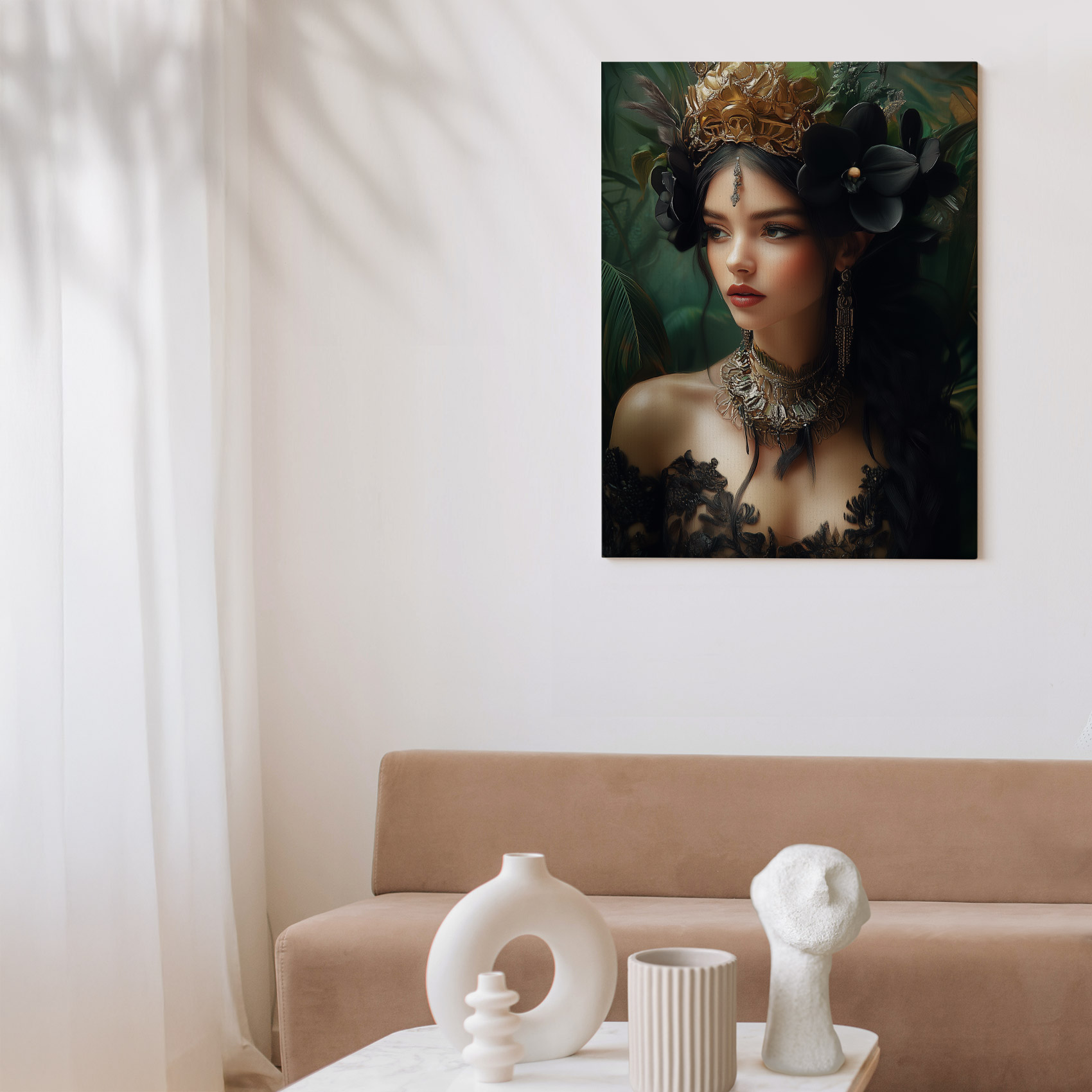 Koninklijke bloemenheaddress jurk - Afbeelding 7