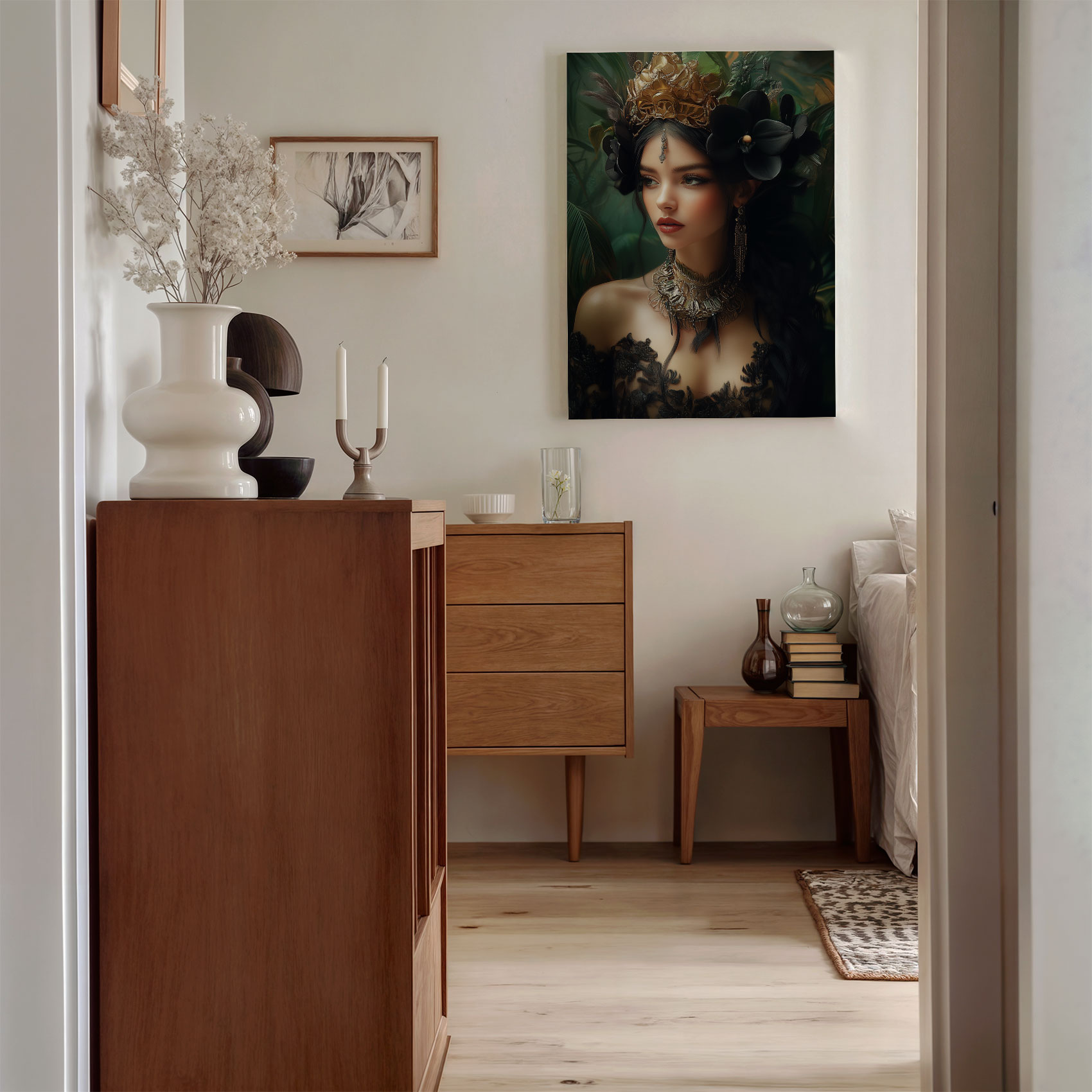 Koninklijke bloemenheaddress jurk - Afbeelding 8