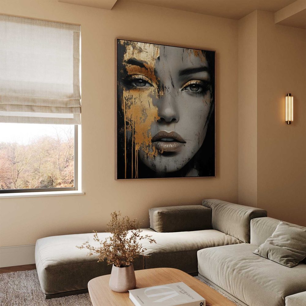 Alternative view of Dramatische Gouden Gothic Portret