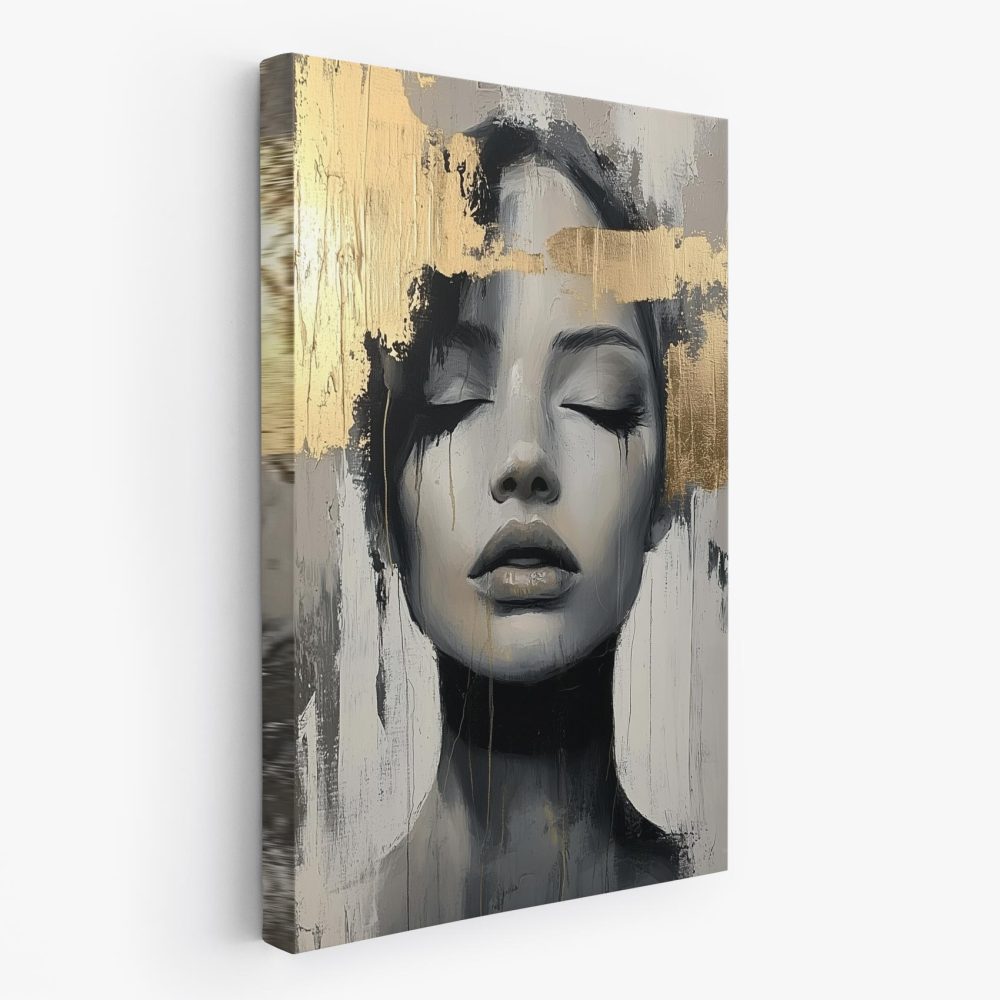 Abstract Gouden Vrouwenportret