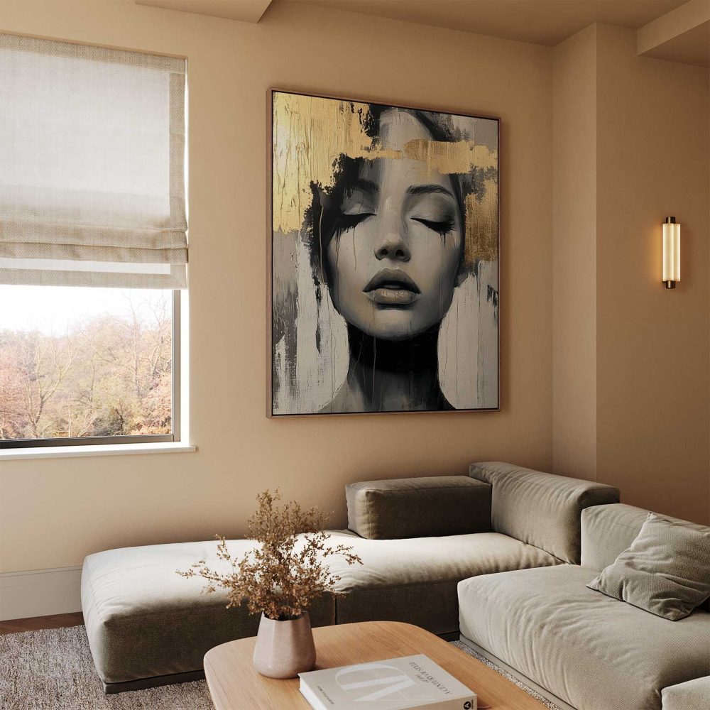 Alternative view of Abstract Gouden Vrouwenportret