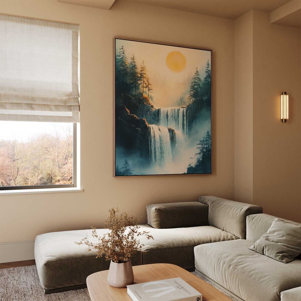 Alternative view of Betoverend waterval landschap