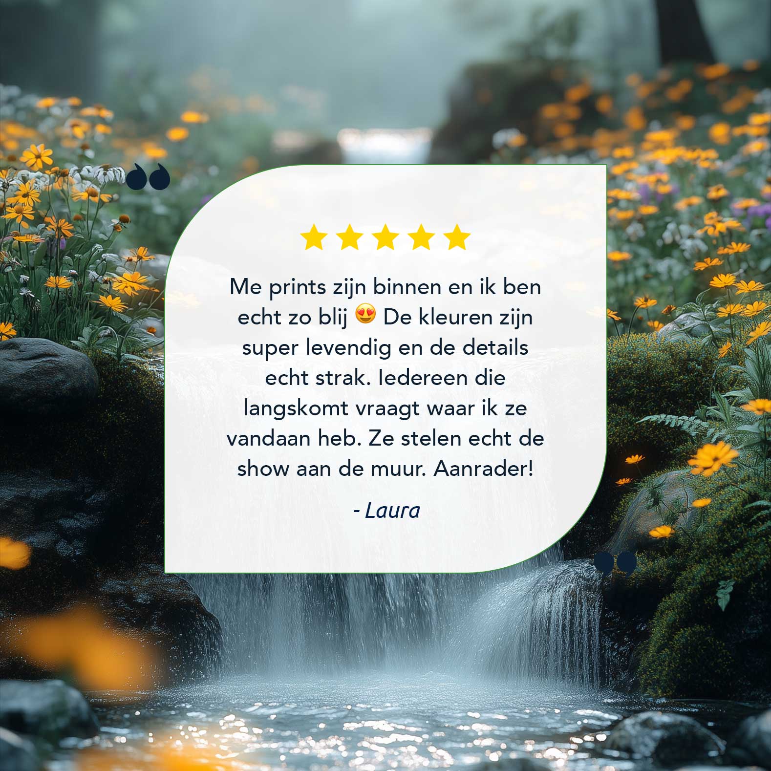 Rustige waterval in bloementuin - Afbeelding 9