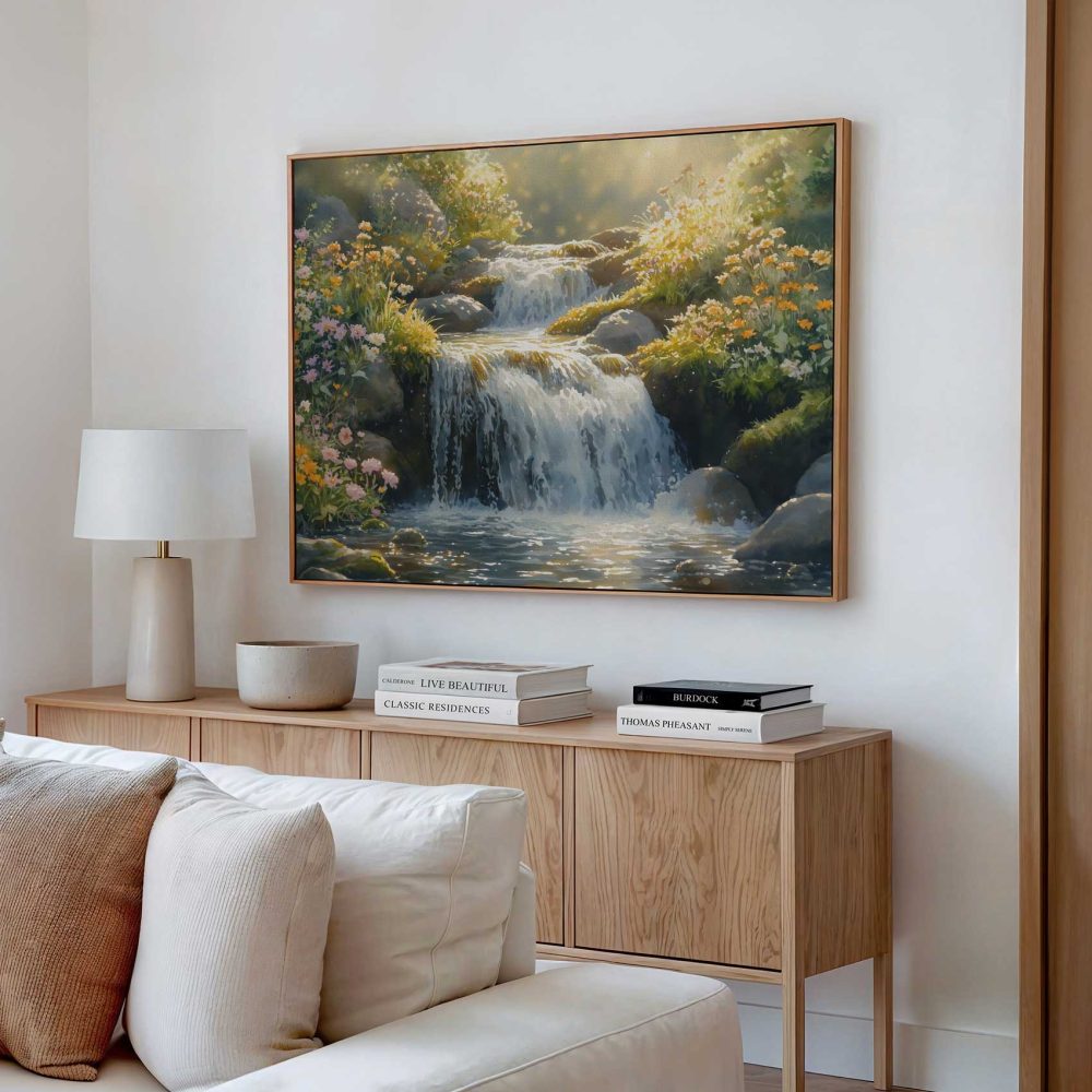 Alternative view of Betoverend waterval bloementuin