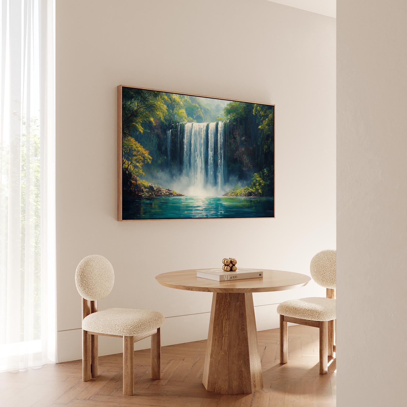Rustige Waterval Schildering - Afbeelding 5