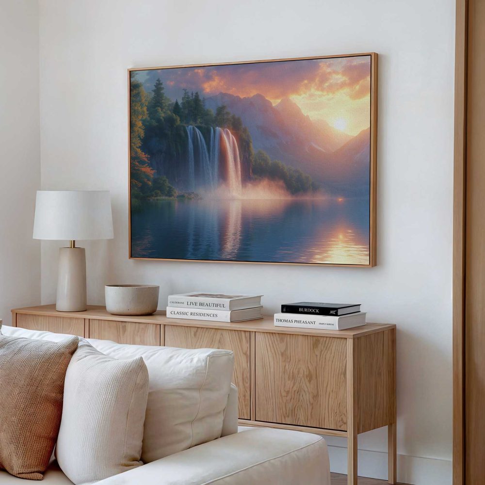 Alternative view of Betoverend Waterval Landschap