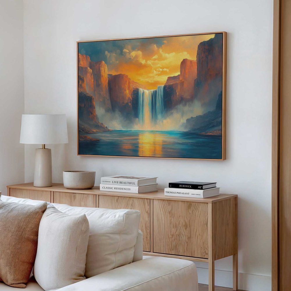 Alternative view of Bergwaterval in kleurrijk licht