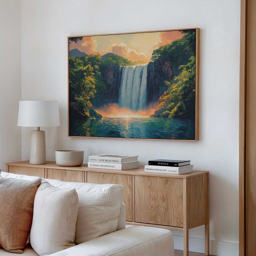 Alternative view of Betoverend Waterval Landschap