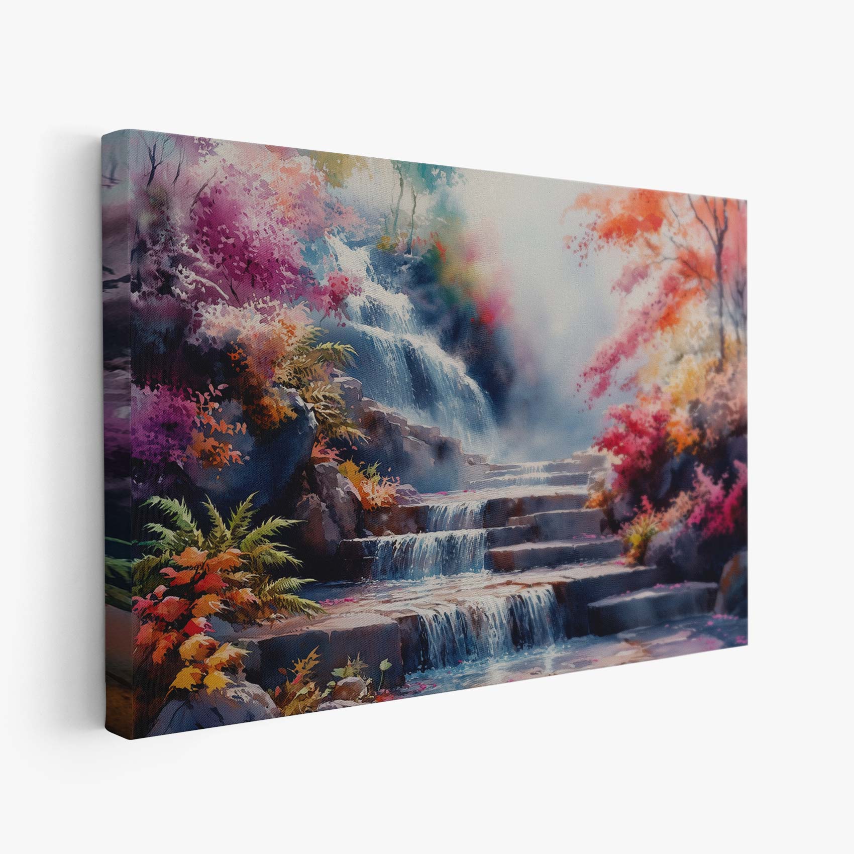 Betoverend waterval watercolor