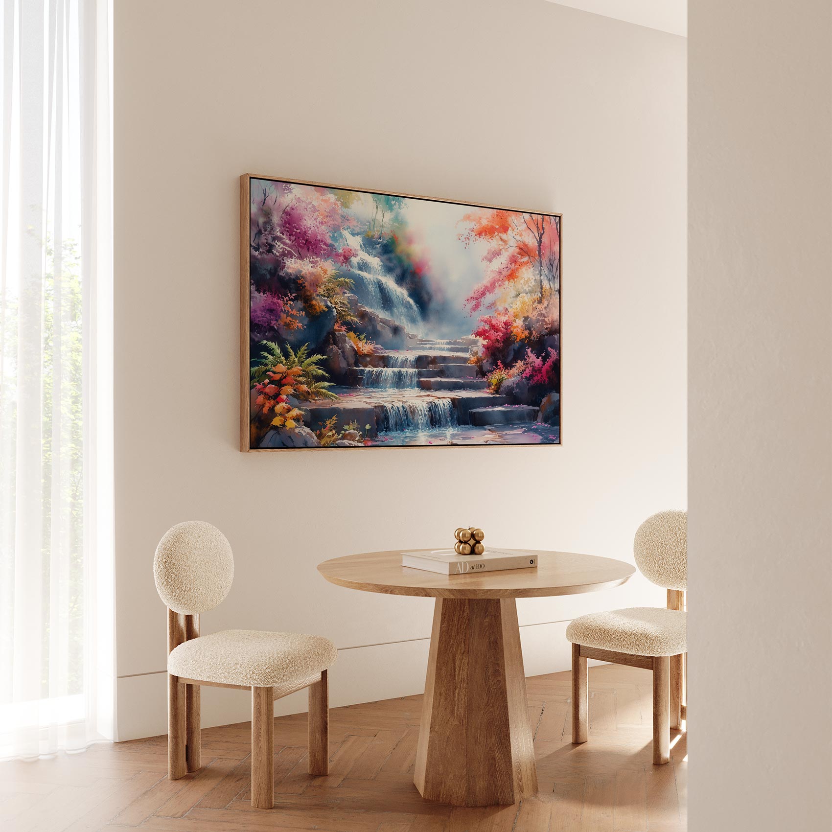 Betoverend waterval watercolor - Afbeelding 5