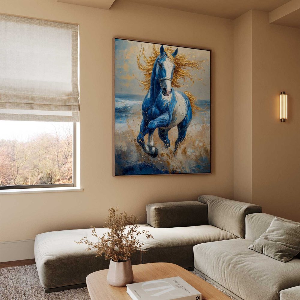 Alternative view of Blauwe galopperende waterpaard