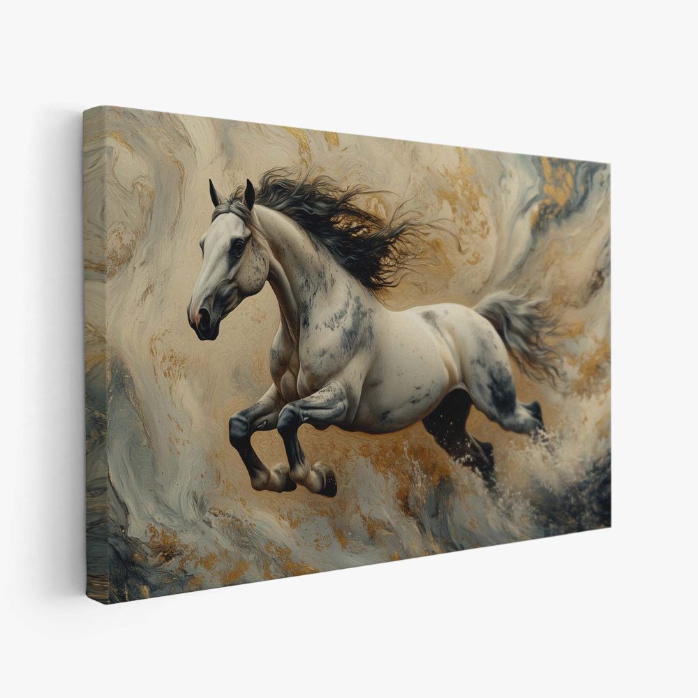 Abstract galopperend paard