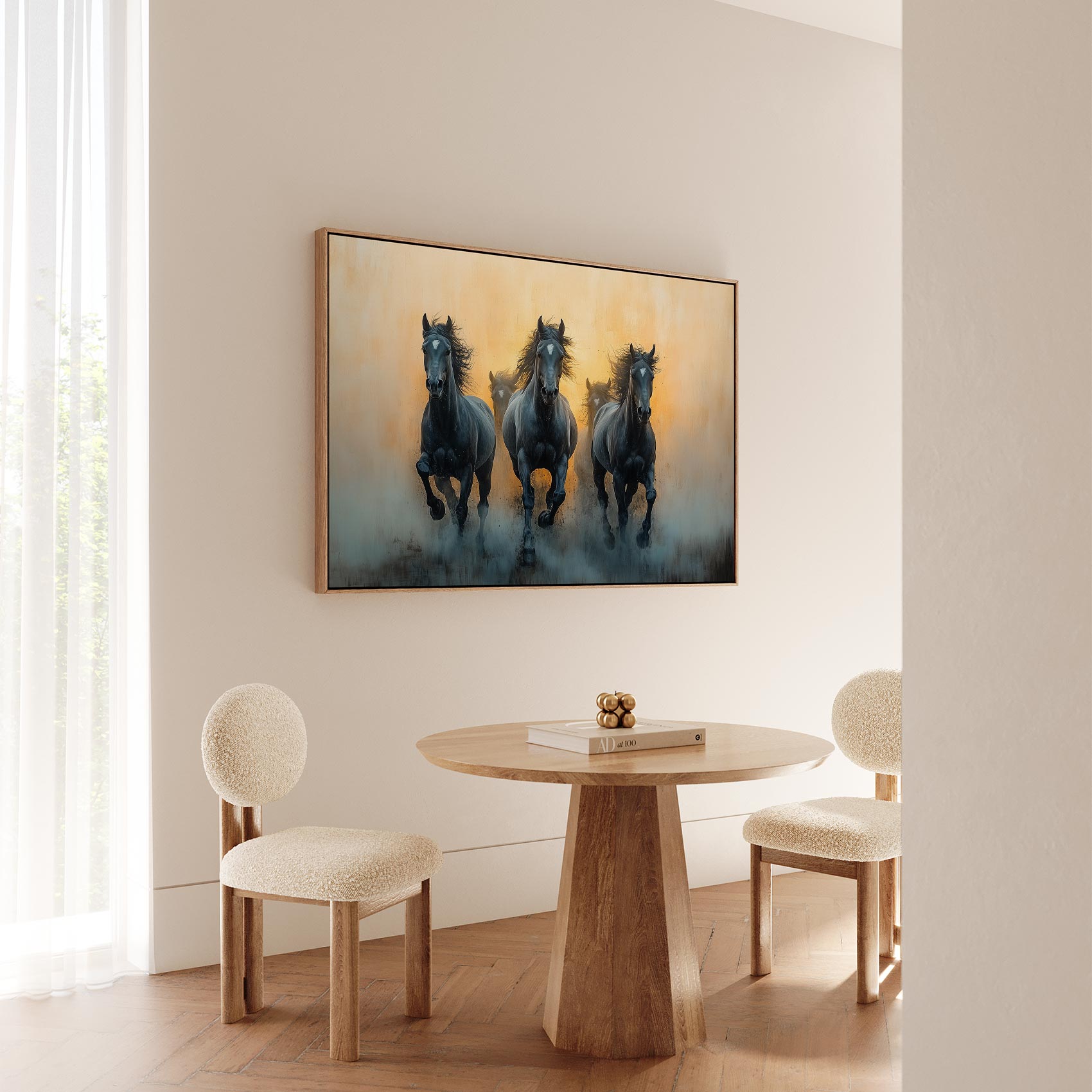 Zwarte paarden in volle galop - Afbeelding 5
