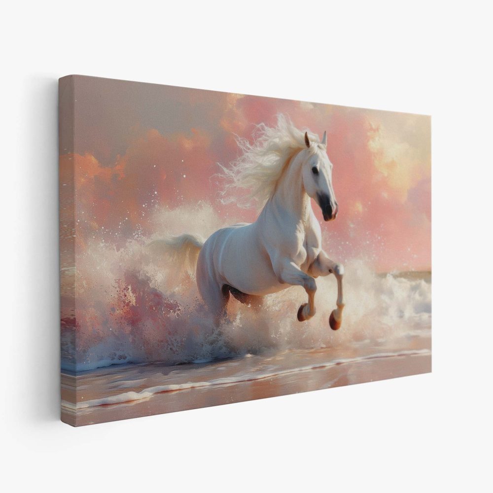 Majestueus paard in oceaan