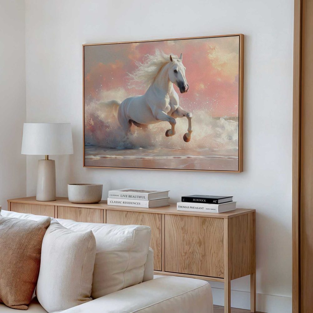 Alternative view of Majestueus paard in oceaan