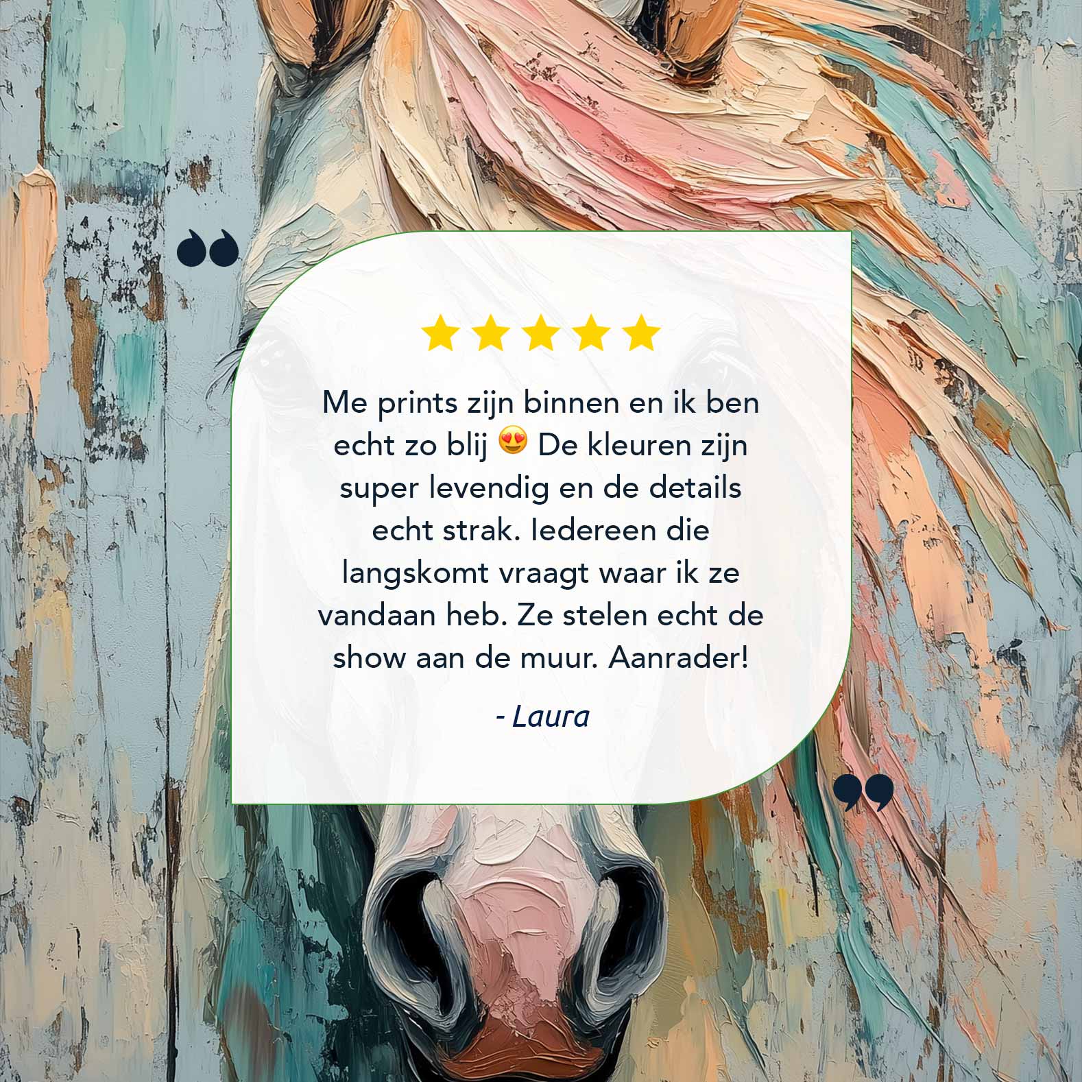 Impressionistisch roze manen paard - Afbeelding 9
