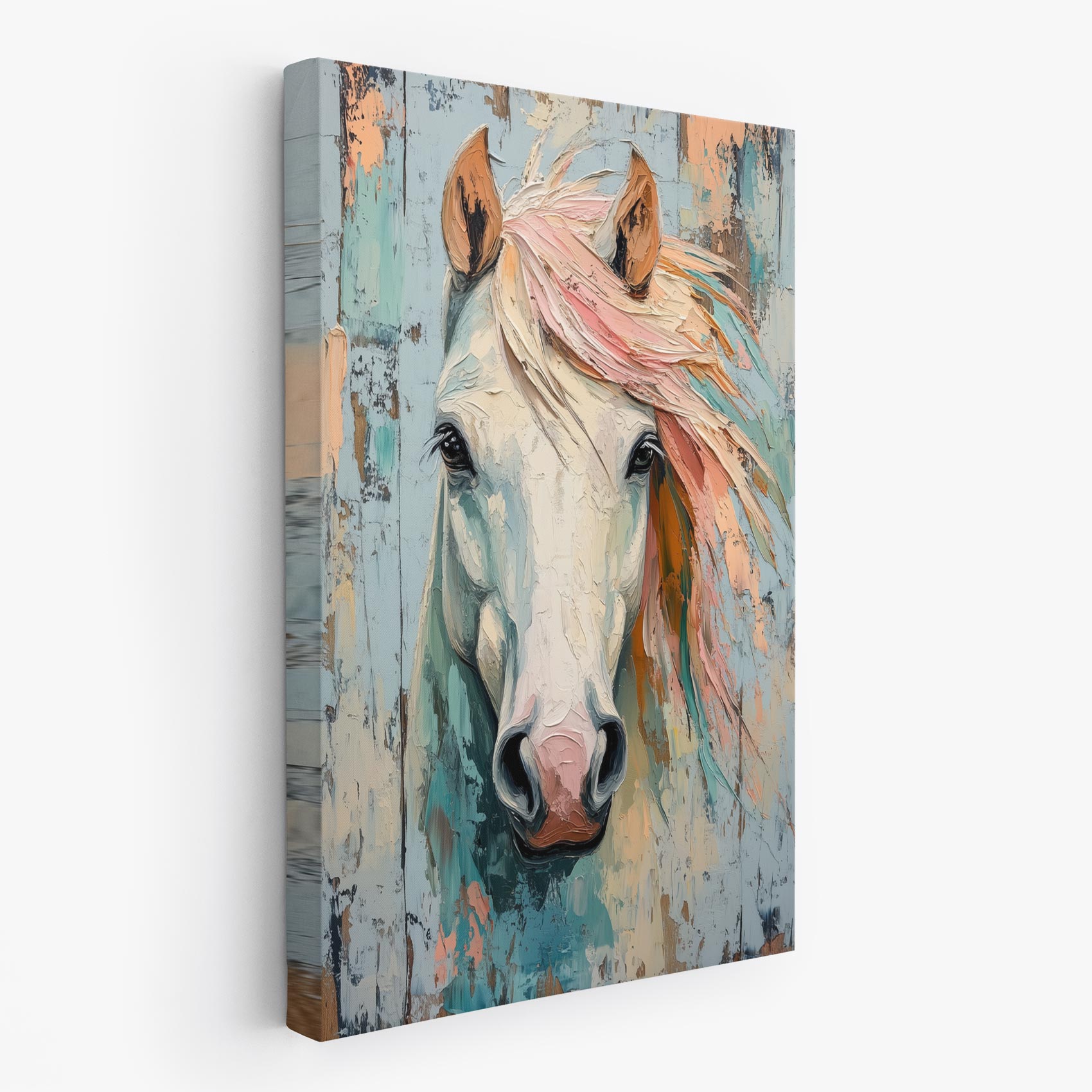 Impressionistisch roze manen paard