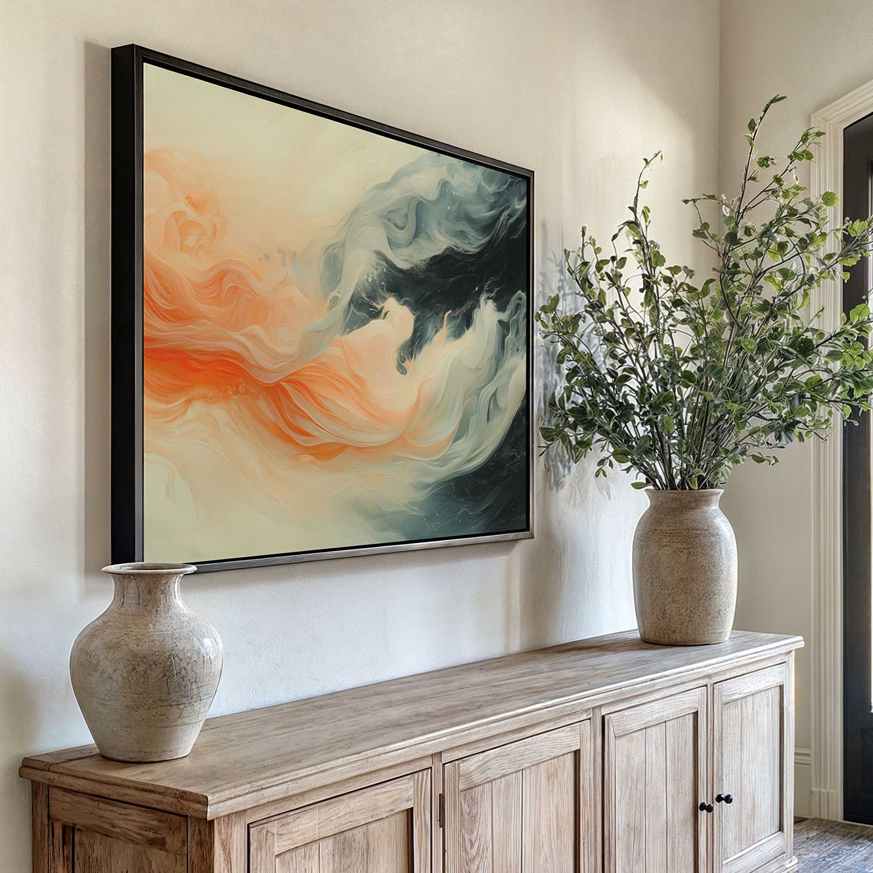 Levendige abstracte oranje kunst - Afbeelding 6
