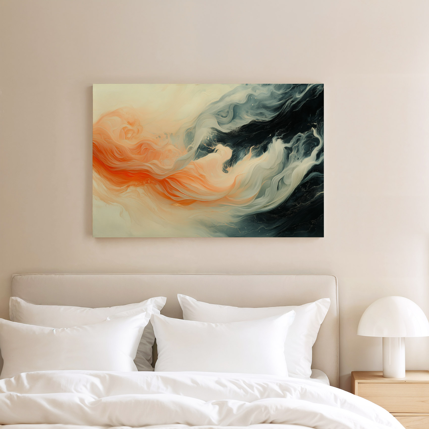 Levendige abstracte oranje kunst - Afbeelding 8