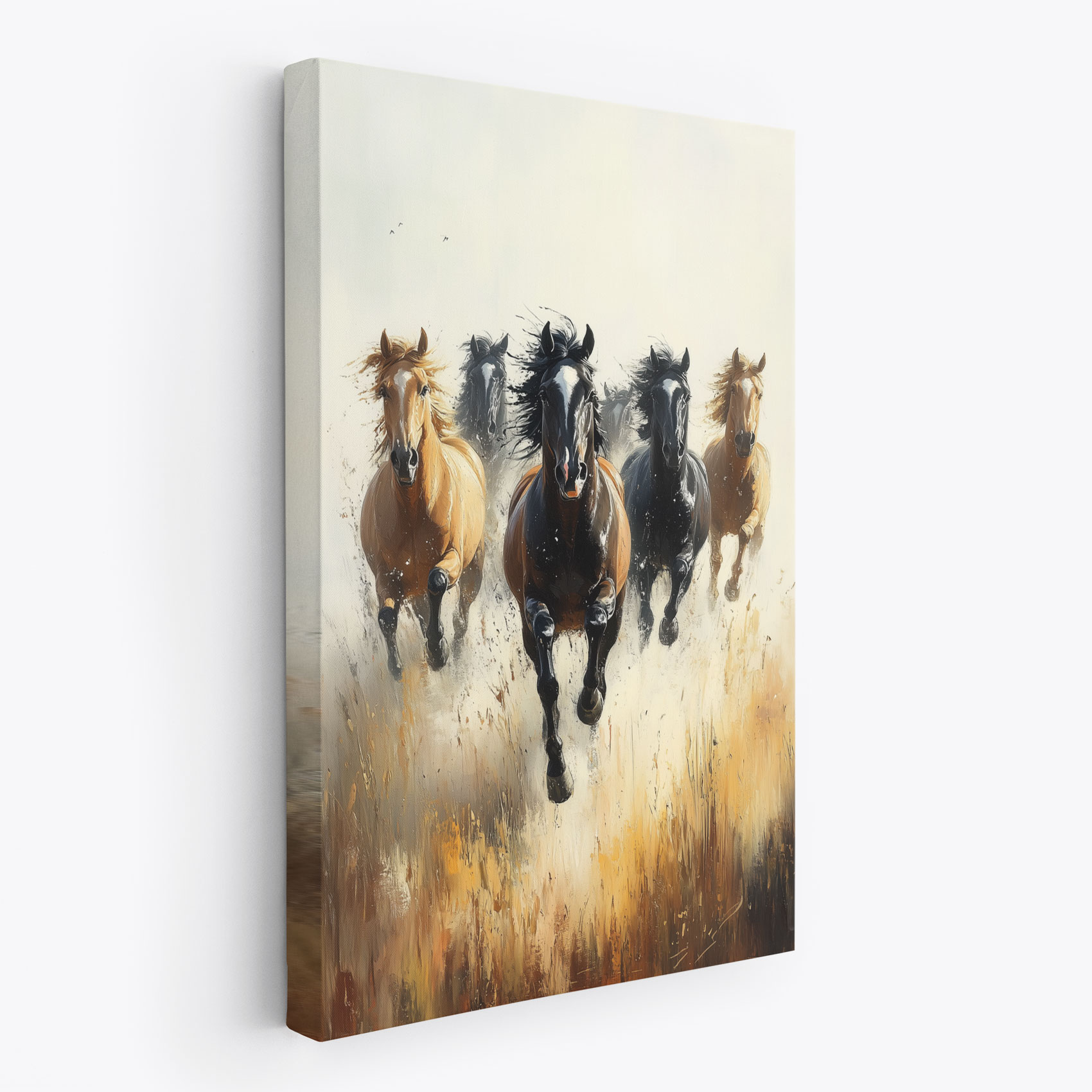 Wild Galopperende Paarden Schilderij