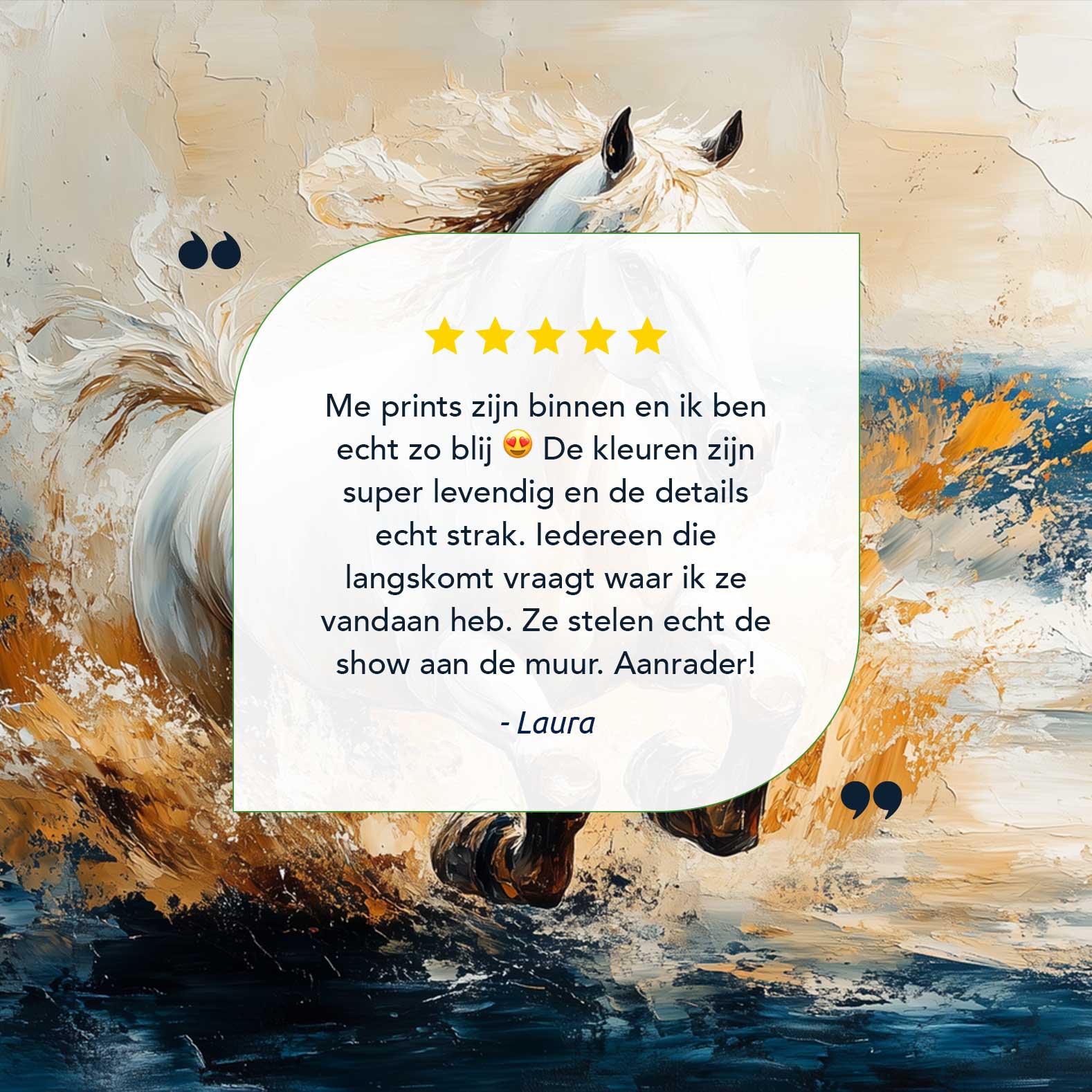 Levendige galopperende waterpaard - Afbeelding 9