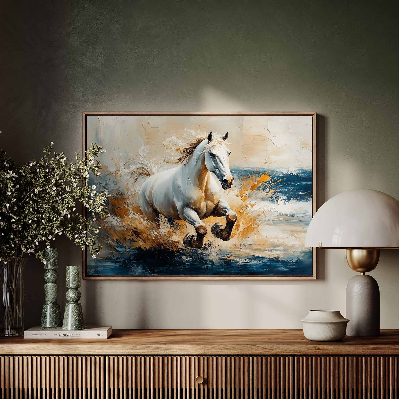 Levendige galopperende waterpaard - Afbeelding 7