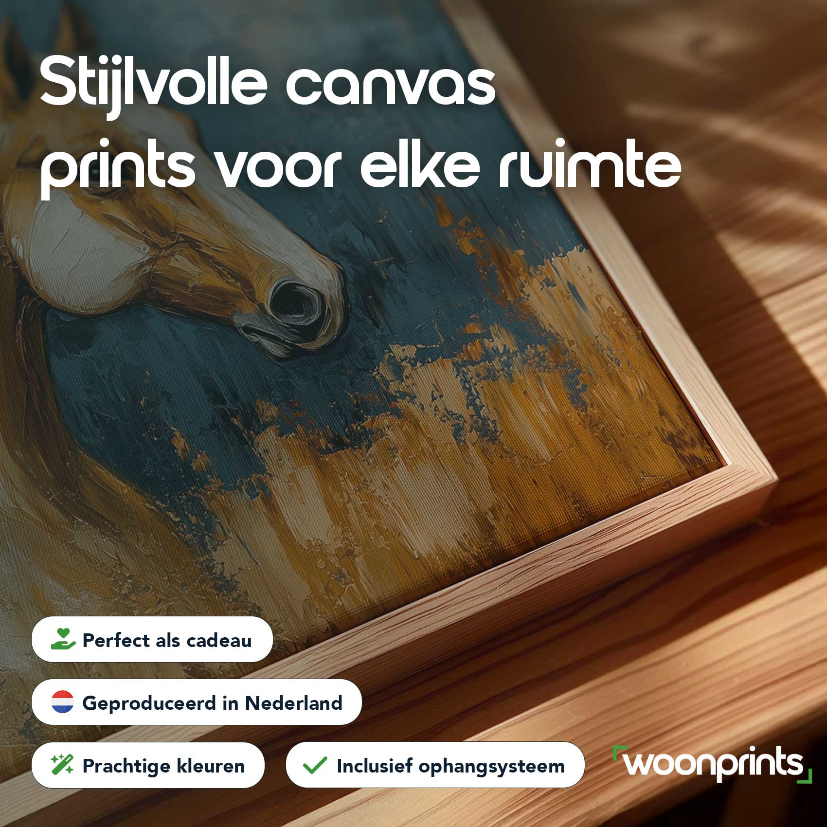 Dynamisch blauw paardportret - Afbeelding 4