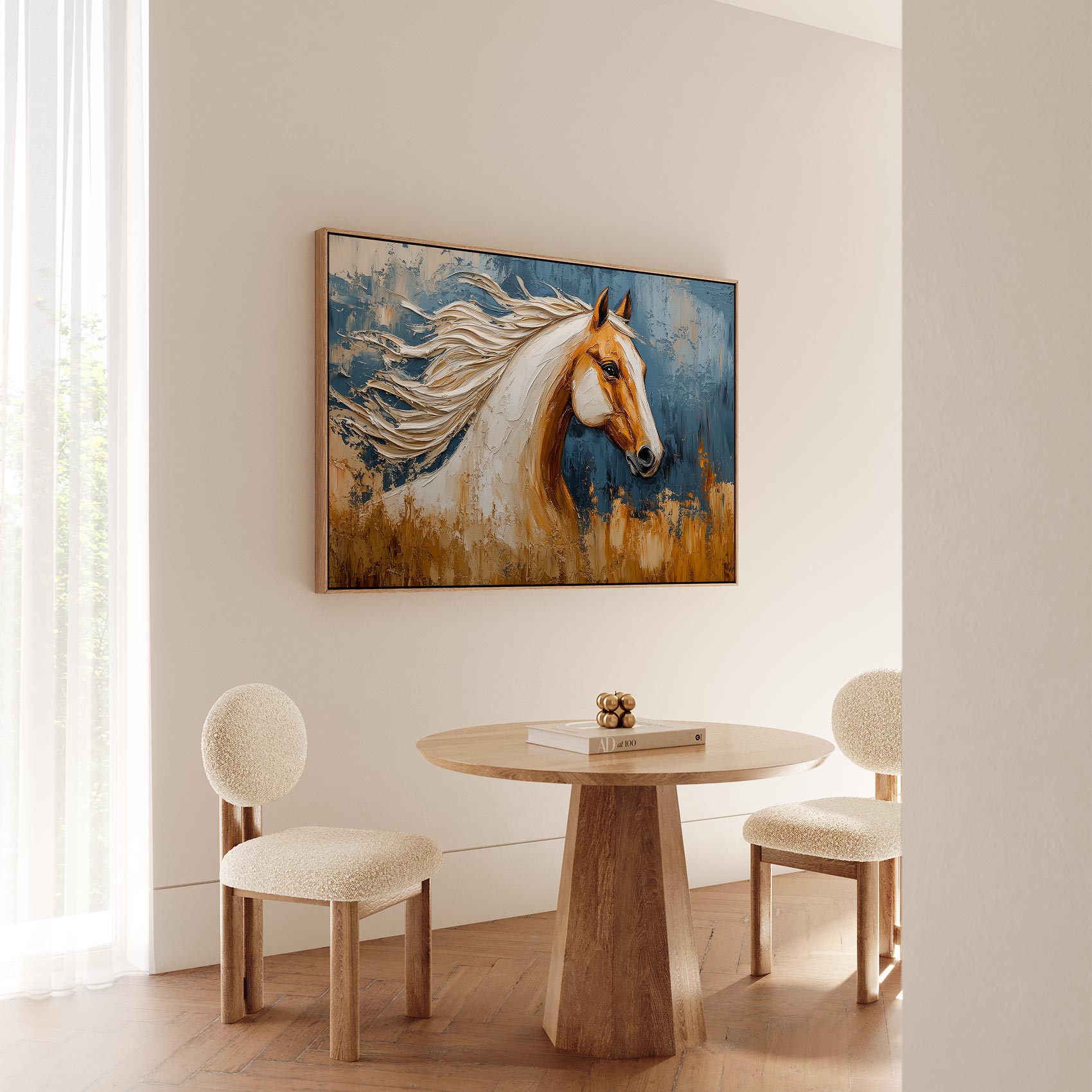 Dynamisch blauw paardportret - Afbeelding 5