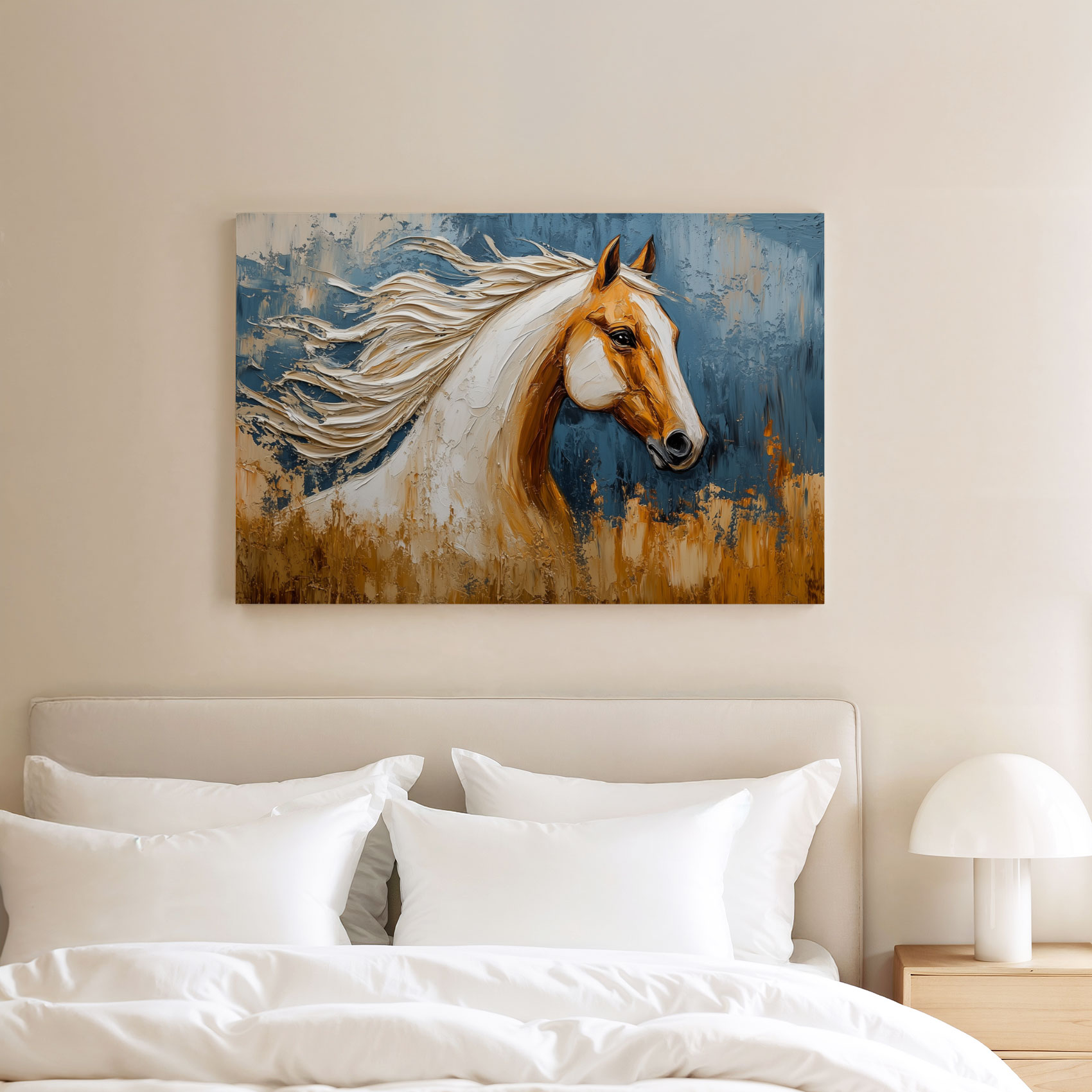 Dynamisch blauw paardportret - Afbeelding 8