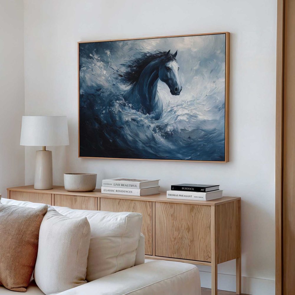 Alternative view of Blauw paard in storm