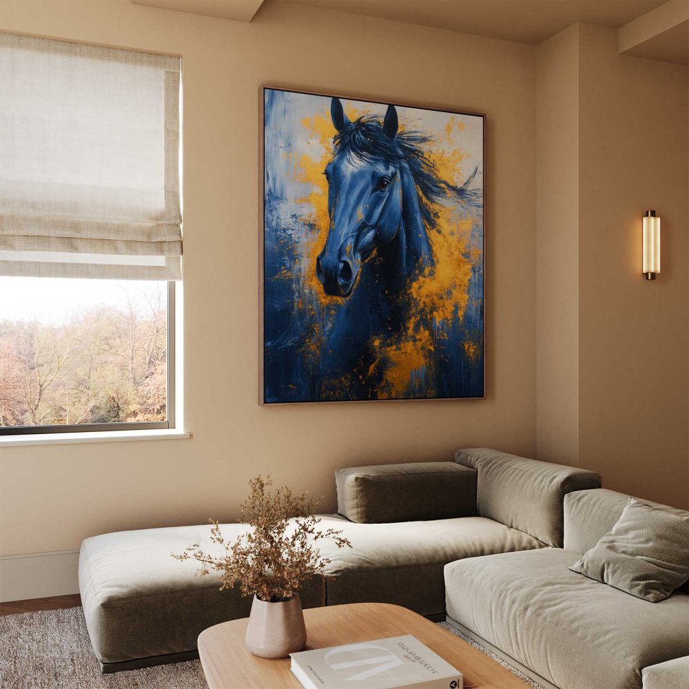 Alternative view of Blauw Paard met Oranje Vlekken