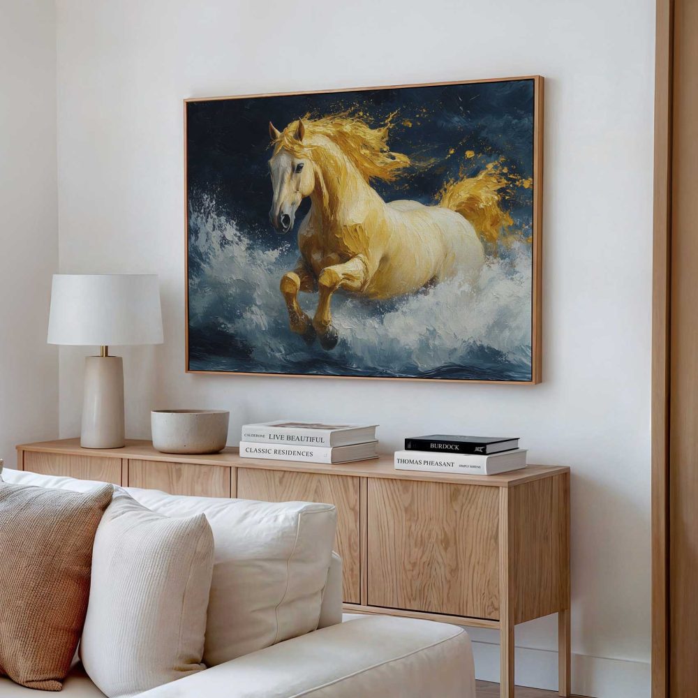 Alternative view of Gouden paard in volle galop