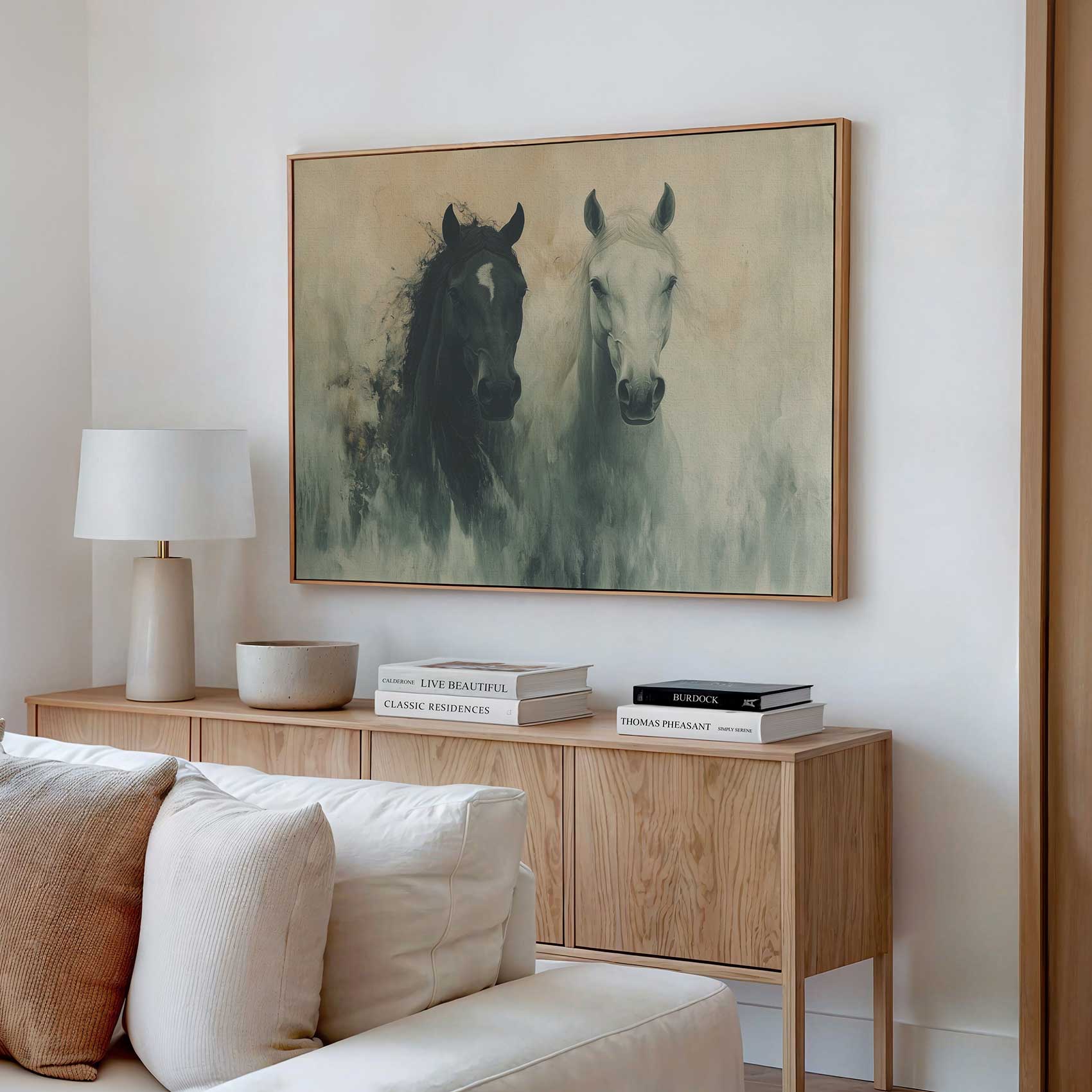 Zwart-witte paarden in harmonie - Afbeelding 2