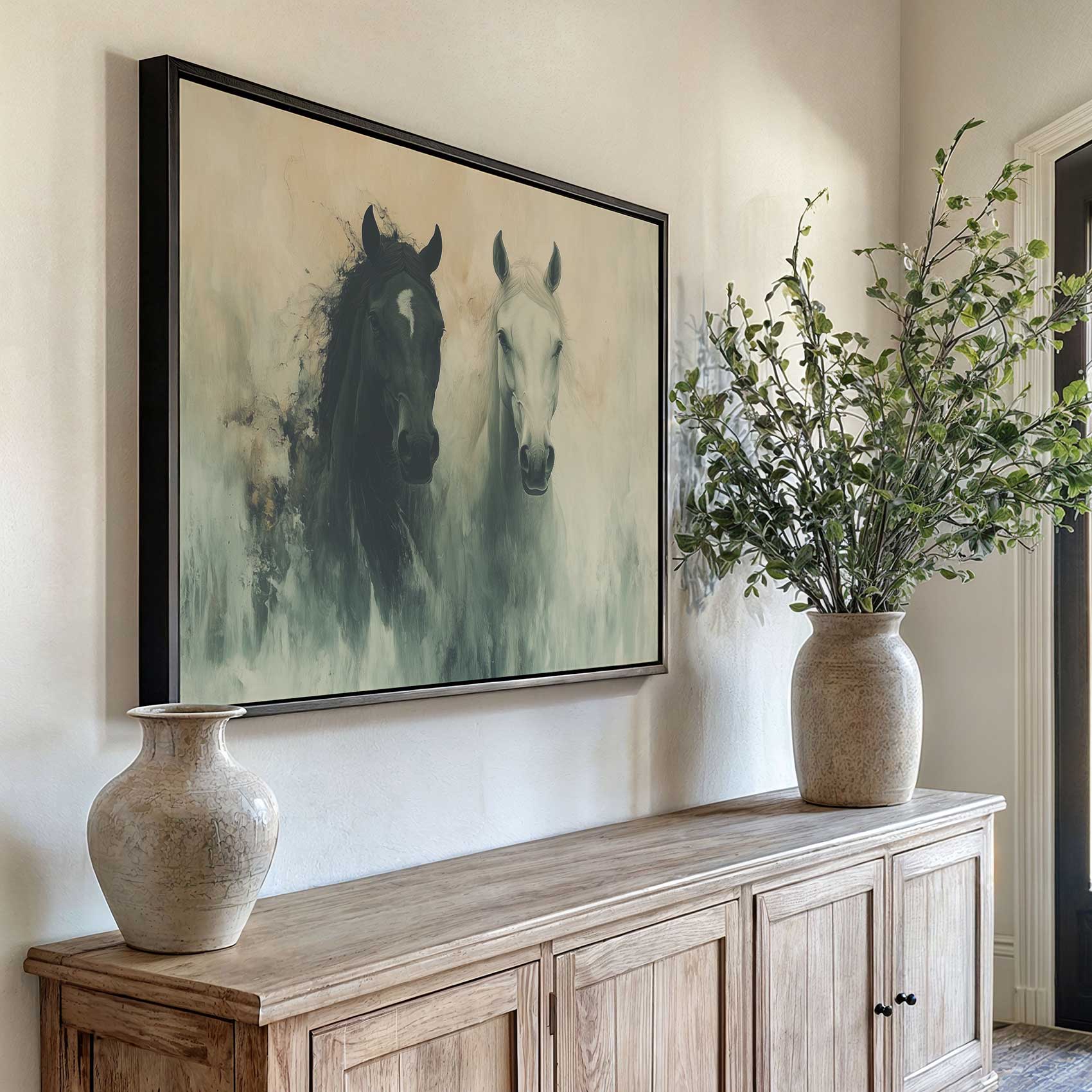 Zwart-witte paarden in harmonie - Afbeelding 6