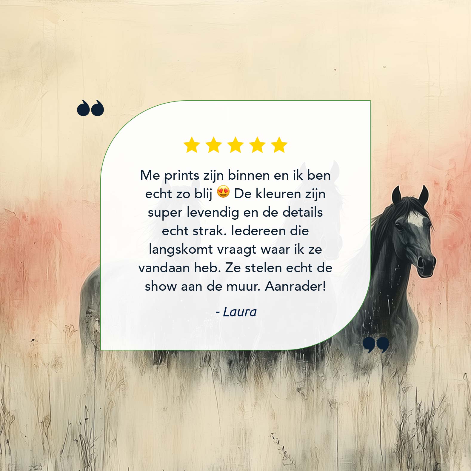 Drie galopperende zwarte paarden - Afbeelding 9
