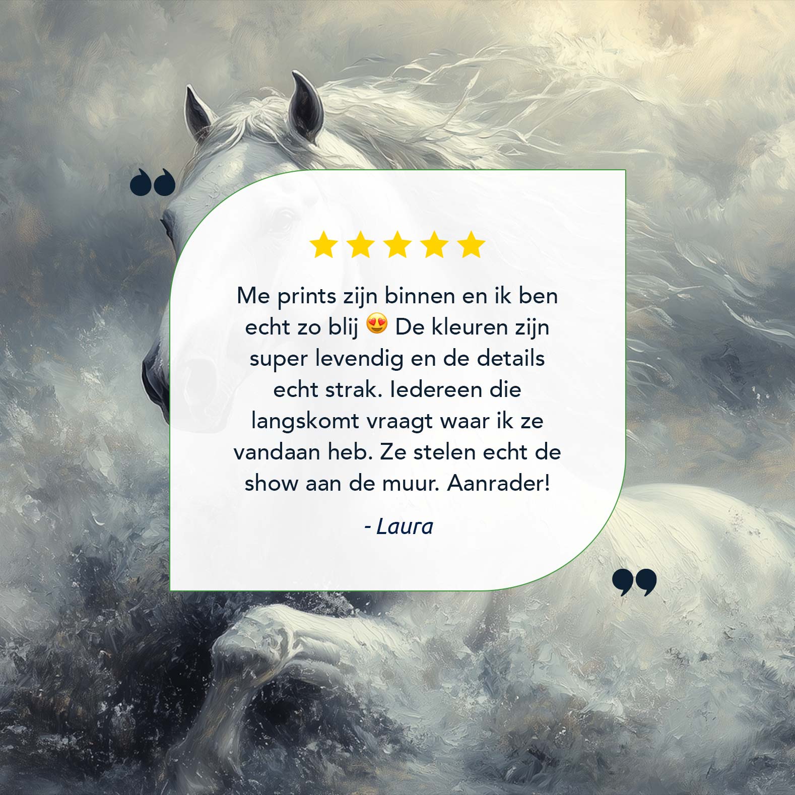 Wit paard in stormzee - Afbeelding 9