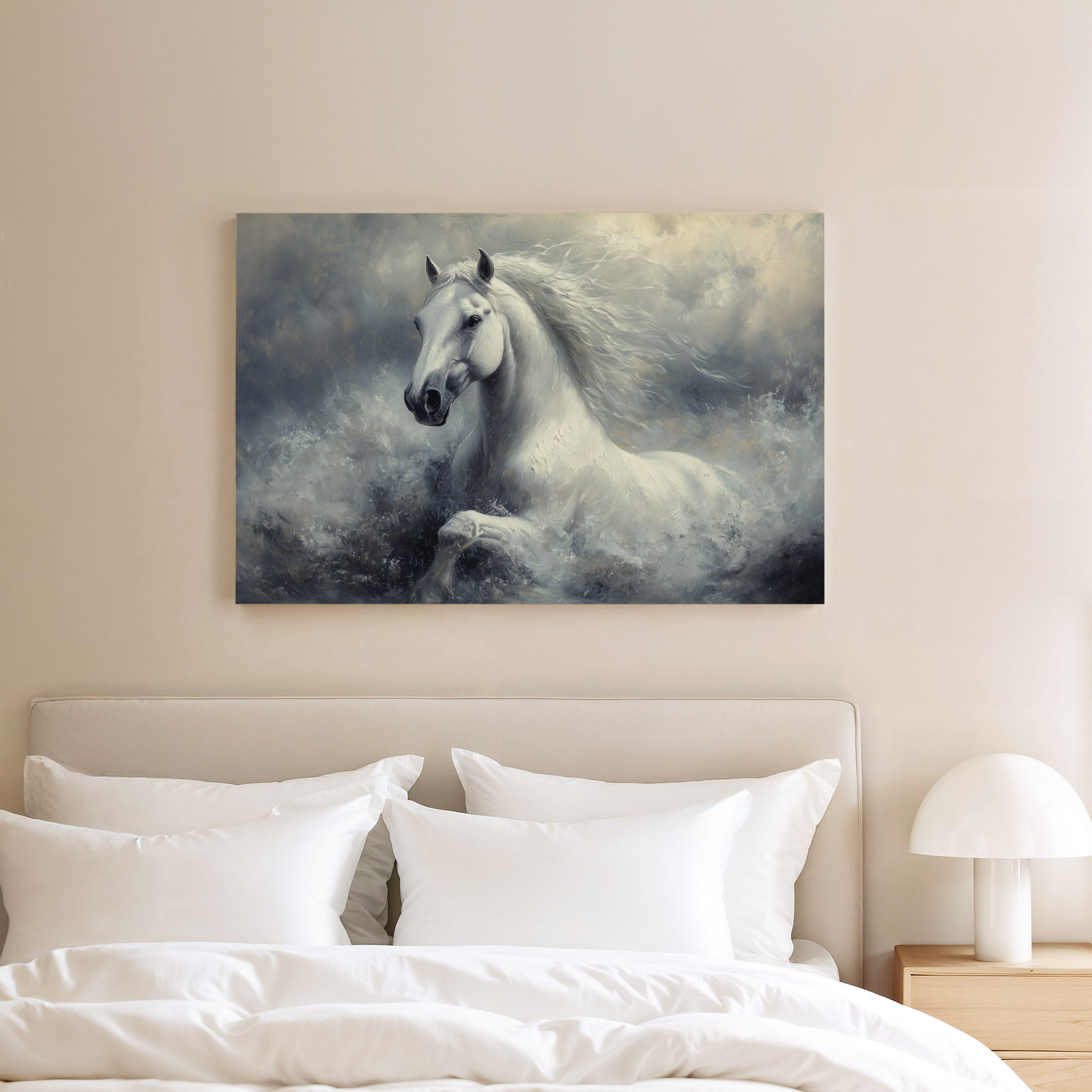 Wit paard in stormzee - Afbeelding 8