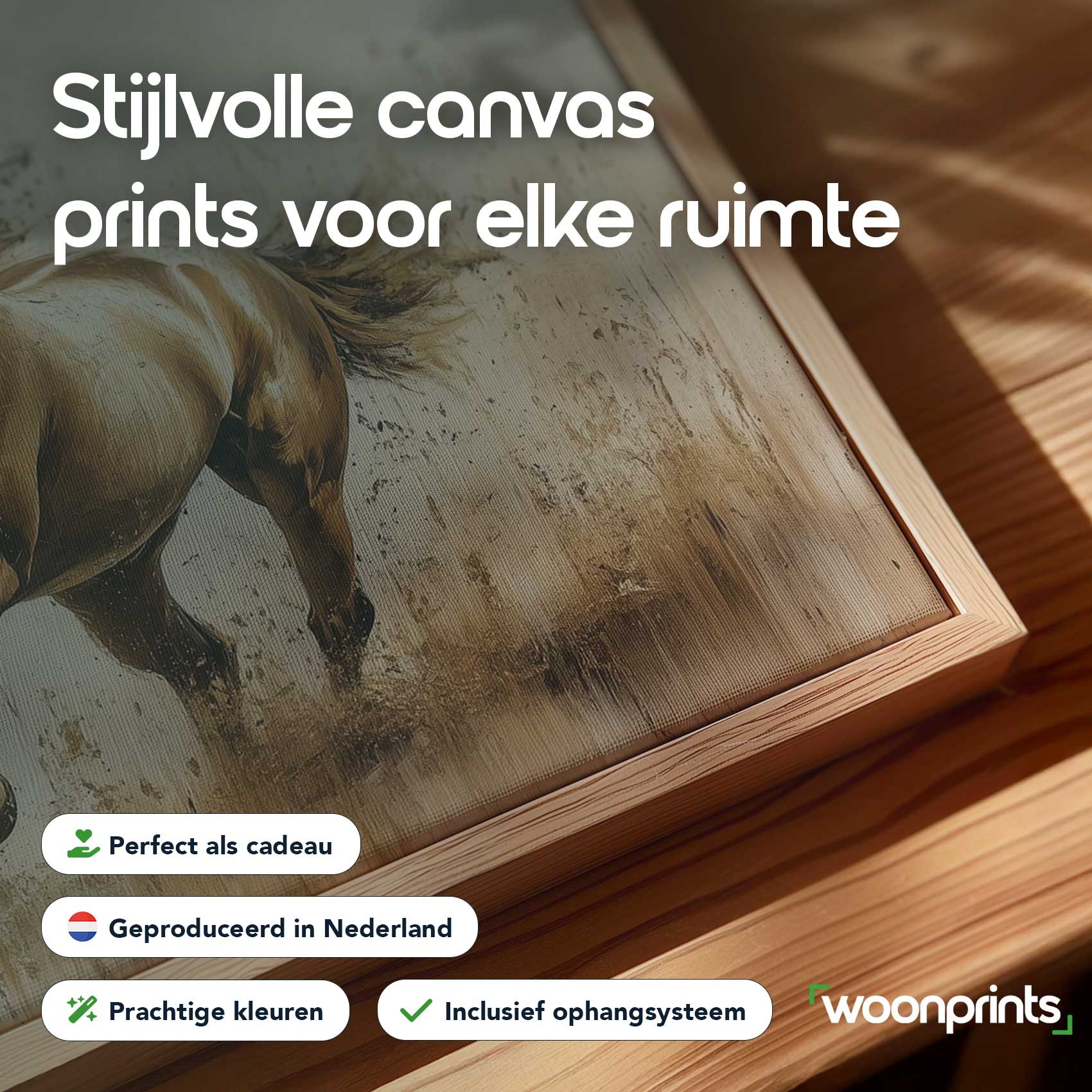 Levendige galopperende bruine paard - Afbeelding 4